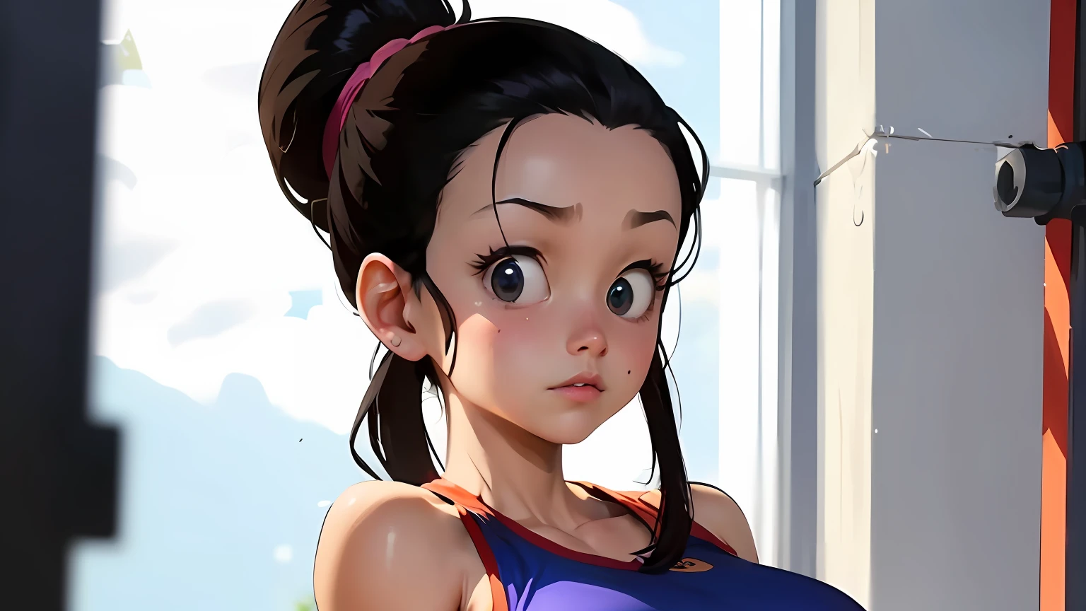 Imagine MILK when he , 8 año , 9 años , the famous Dragon Ball character when he was a childaños , hyperrealistic, full body, realistic, in his child version but withalistic look. Create a detailed representation of Goku with accurate and expressive facial features. He draws his black hair in a spiky style, slightly disheveled and with strands that fall on his forehead. His big, bright eyes reflect his energy and determination, with an innocent but powerful look. His light-toned skin has a smooth, realistic texture.in a scenario in the forest like vivia goku as a child de 12 años , little kku
Giveoku a leantic physique, with well-defined muscles that show off his constant training. His iconic orange and blue martial arts costume, with the kanji symbol of "turtle" on the chest, shows his affiliation with Master Mutenroshi. Pay attention to the details in your uniform, such as the wrinkles and folds that form around your moving body.
To capture his personality and energy, make sure Goku has a dynamic and energetic posture. You can depict him in a combat pose, with his fist or arm outstretched, ready to launch a powerful attack. It adds additional details such as the halo of energy that surrounds his body when he channels his power, along with electrical sparks emanating from it.
Don't forget to include his distinctive features, such as his monkey tail and the star-shaped markings on his forehead, which are a result of his Saiyan heritage.
In short, it creates a realistic depiction of Goku as a child, showing his strength, determination and fighting spirit in a detailed and authentic style. CINEMA 4D HYPER REALISTA