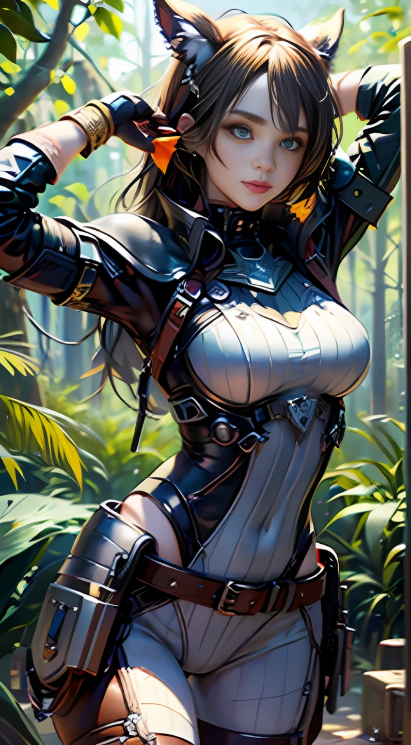 Cata: Similar To Miranda Kerr & a perfect face & Ultra-Detailed Hazel Eyes & Hourglass Figure