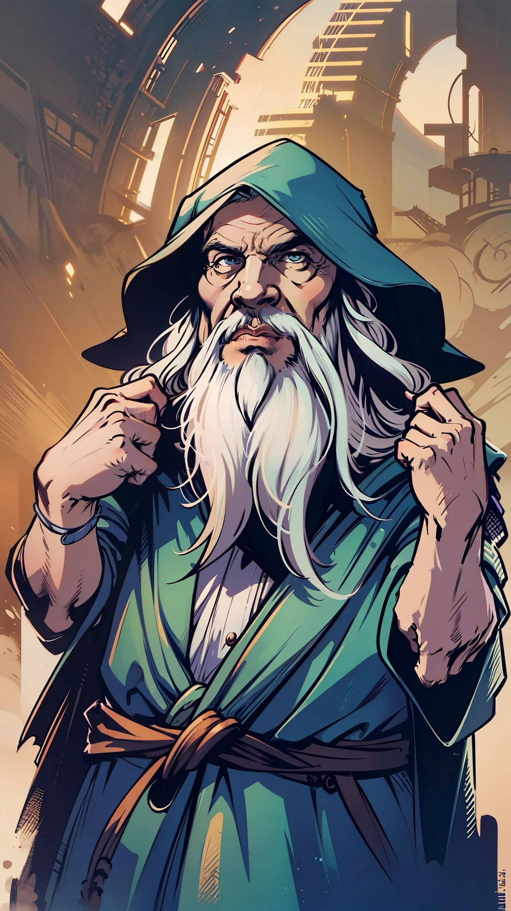 Dynamic poses Gandalf, Lord of the Rings character Gandalf, similar to Gandalf
