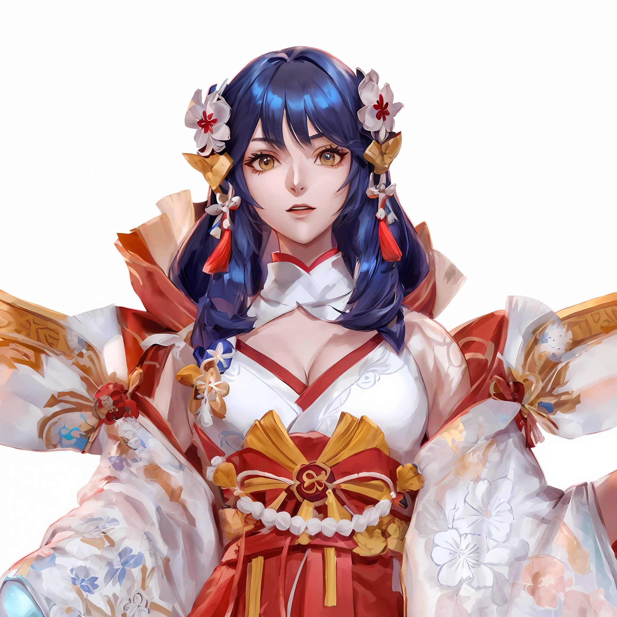 a close up of a woman in a costume holding a sword, onmyoji portrait, onmyoji detailed art, onmyoji, zhongli from genshin impact, ayaka genshin impact, keqing from genshin impact, ayaka game genshin impact, cushart krenz key art feminine, katana zero video game character