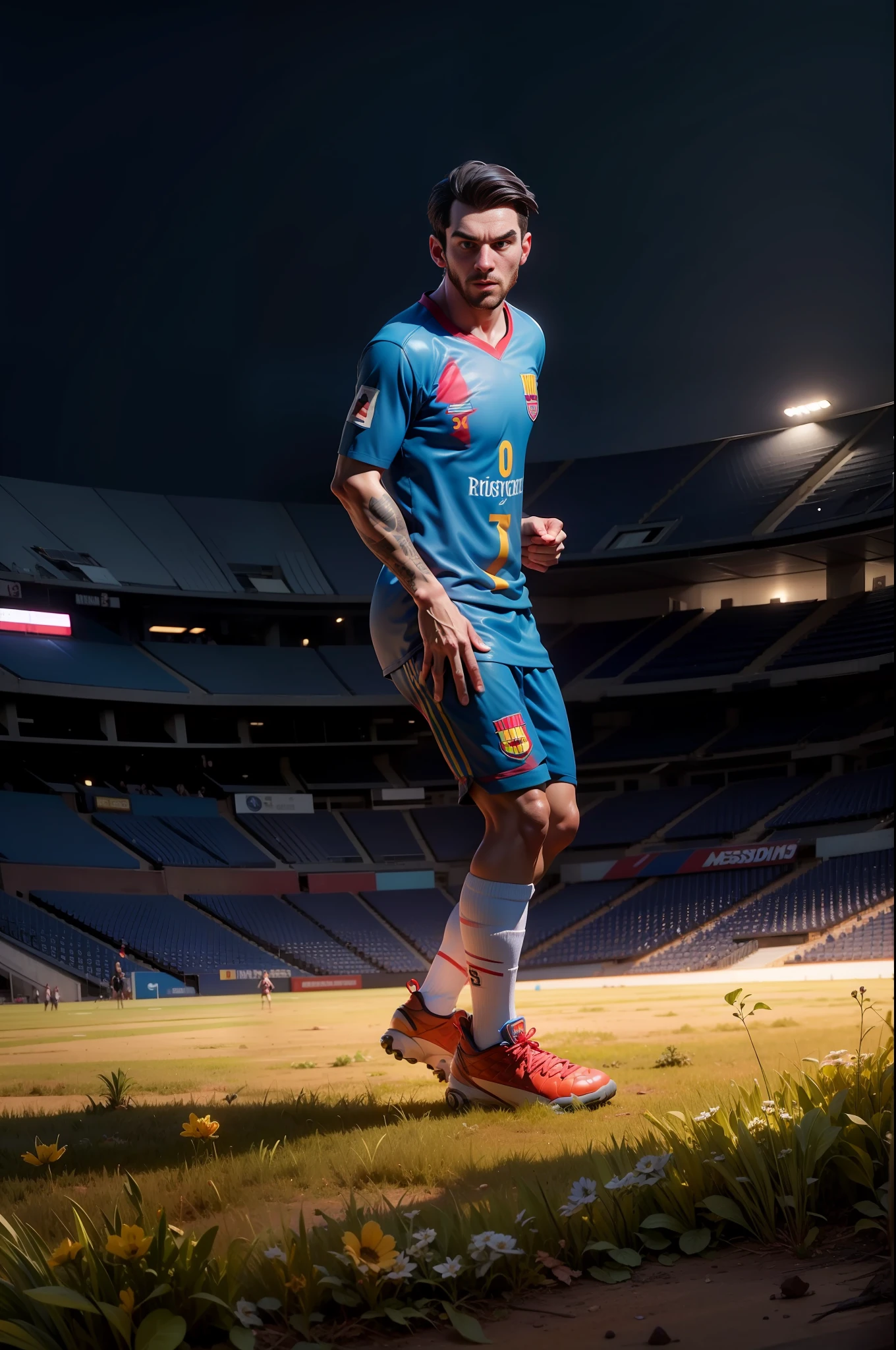 Masterpiece, Messi, Pixar style, 3D, football field --auto --s2
