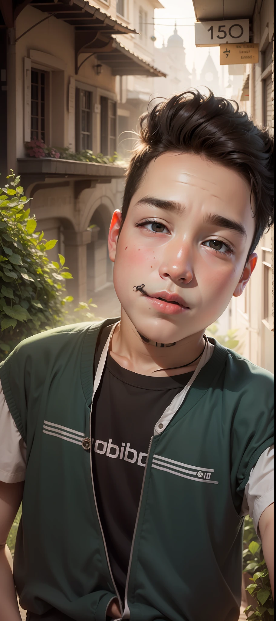 Little boy baby face background change