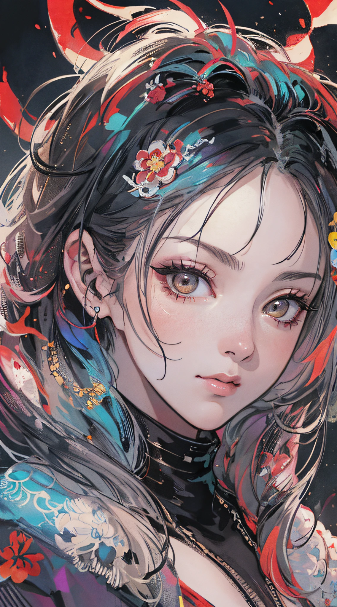 (masterpiece, highest quality, high resolution: 1.4), detail, UHD, winter, cyberpunk, artgerm, ink splash, super color, ukiyo-e, color wash, highlights, excellent lighting, most amazing effects,