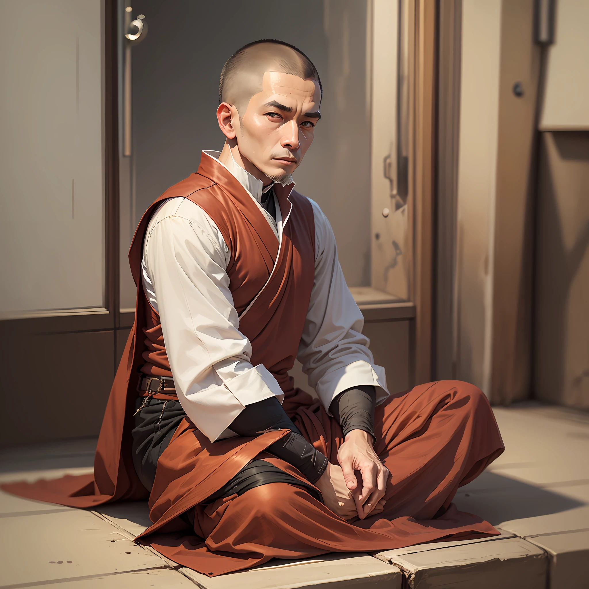 monk with typical clothes (best quality) --auto --s2