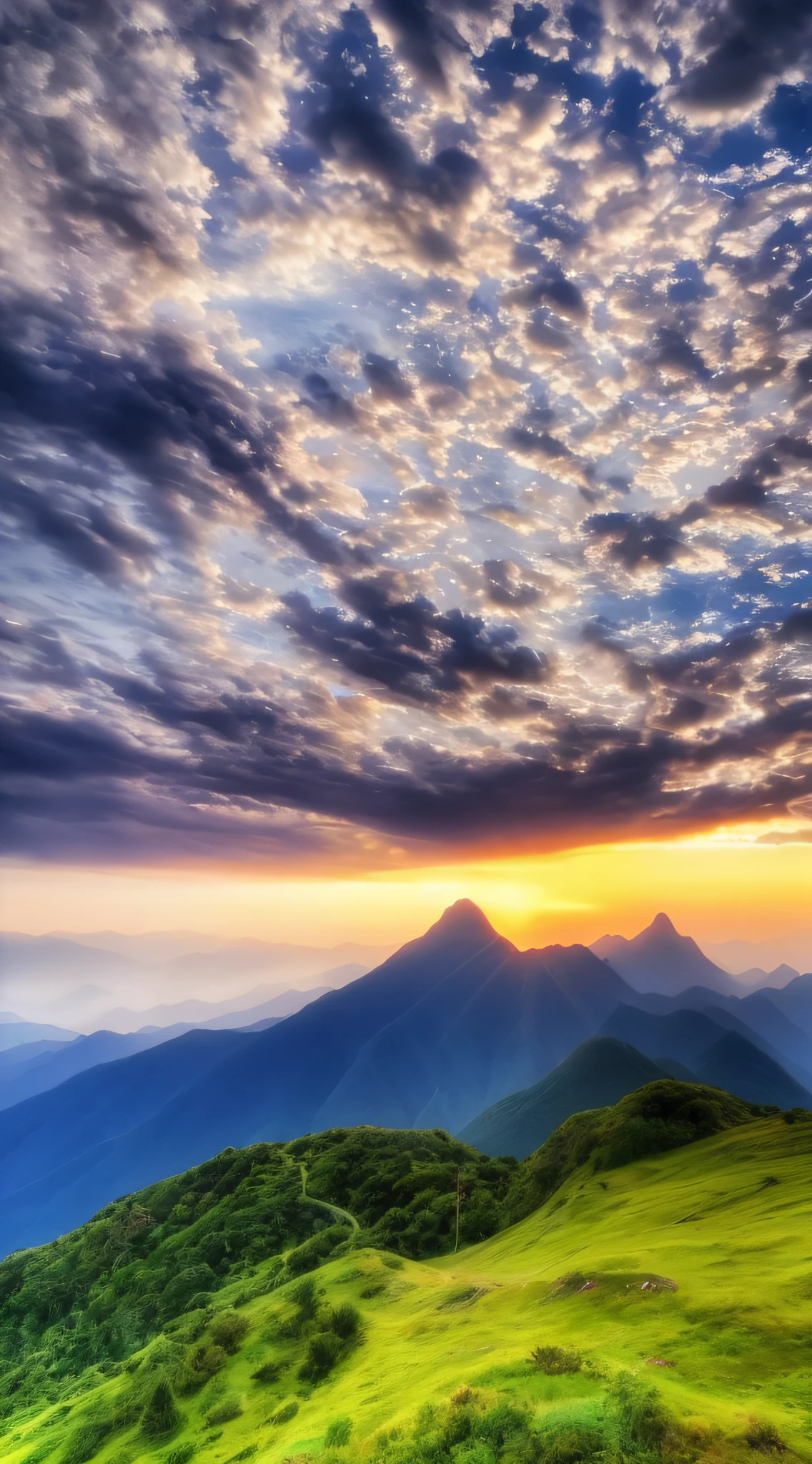 a view of a mountain range with a sunset in the distance, beatiful mountain background, mountain sunrise, mountains and colorful sunset!!, beautiful sunrise, heavenly landscape, sun rises between two mountains, epic sunrise, incredibly beautiful, beautiful mountains, breathtaking landscape, stunning nature in background, amazing landscape in background, majestic nature scenery, today\'s featured photograph 4k