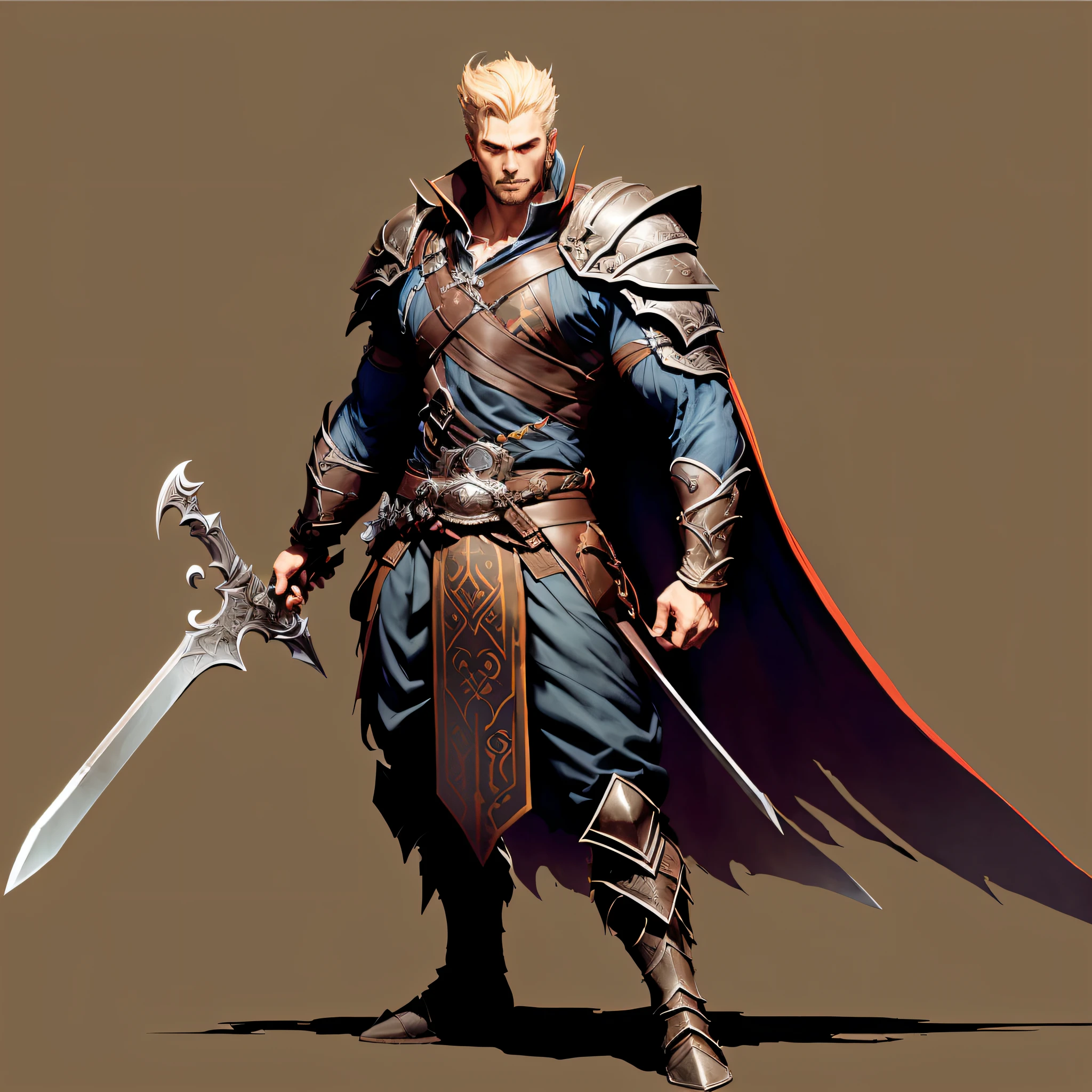 there is a man with a long sword and armor standing in front of a background a prison, rpg concept art character, a human male paladin, rpg character art, male paladin, image of an adult male warrior, d d d fantasy character, male warrior, d&d fantasy character, fantasy hero character concept,  - Hero character art, image of a male cleric --auto