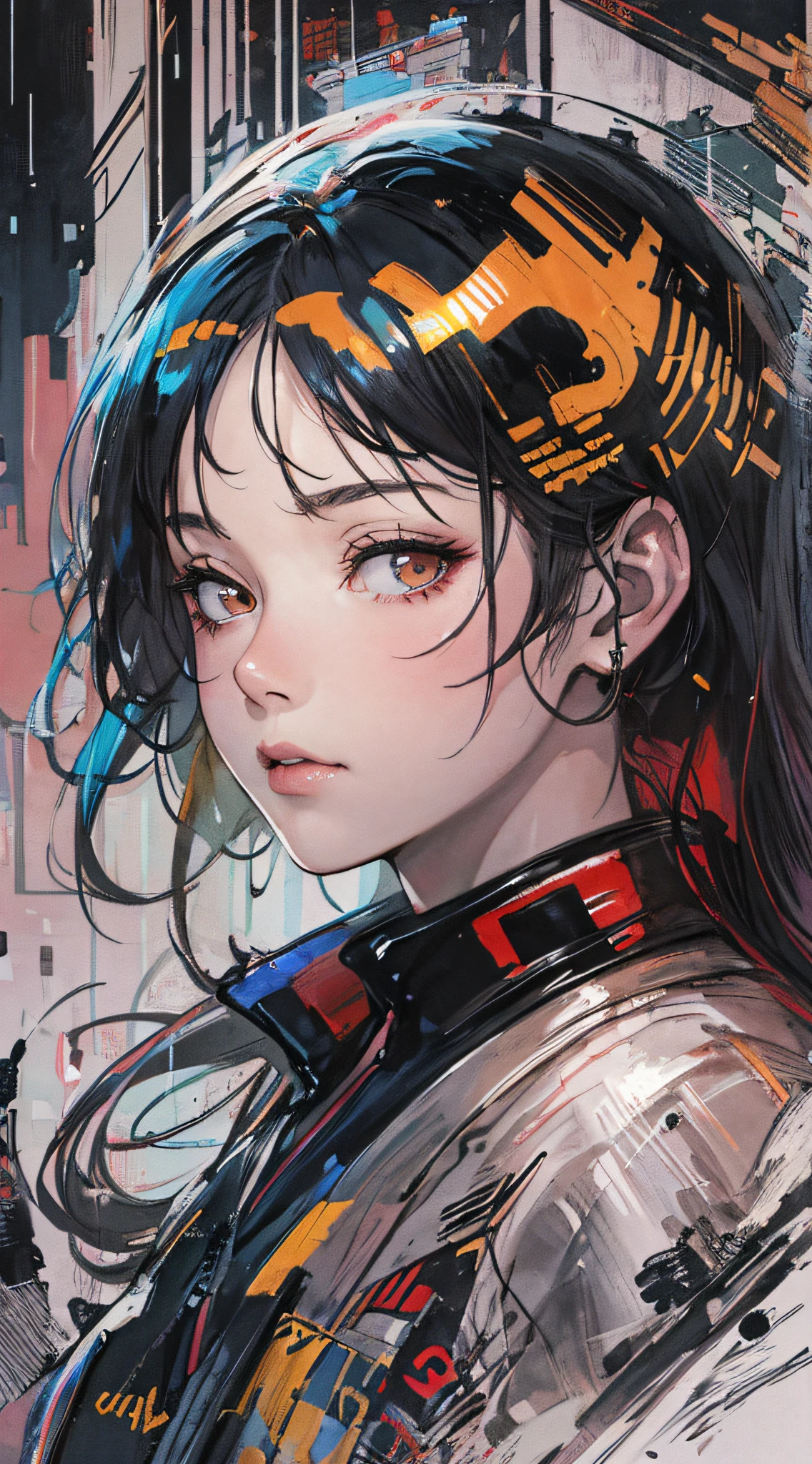 (masterpiece, highest quality, high resolution: 1.4), detail, UHD, rain, cyberpunk, artgerm, ink splash, super color, ukiyo-e, color wash, highlight, excellent lighting, most amazing effect,