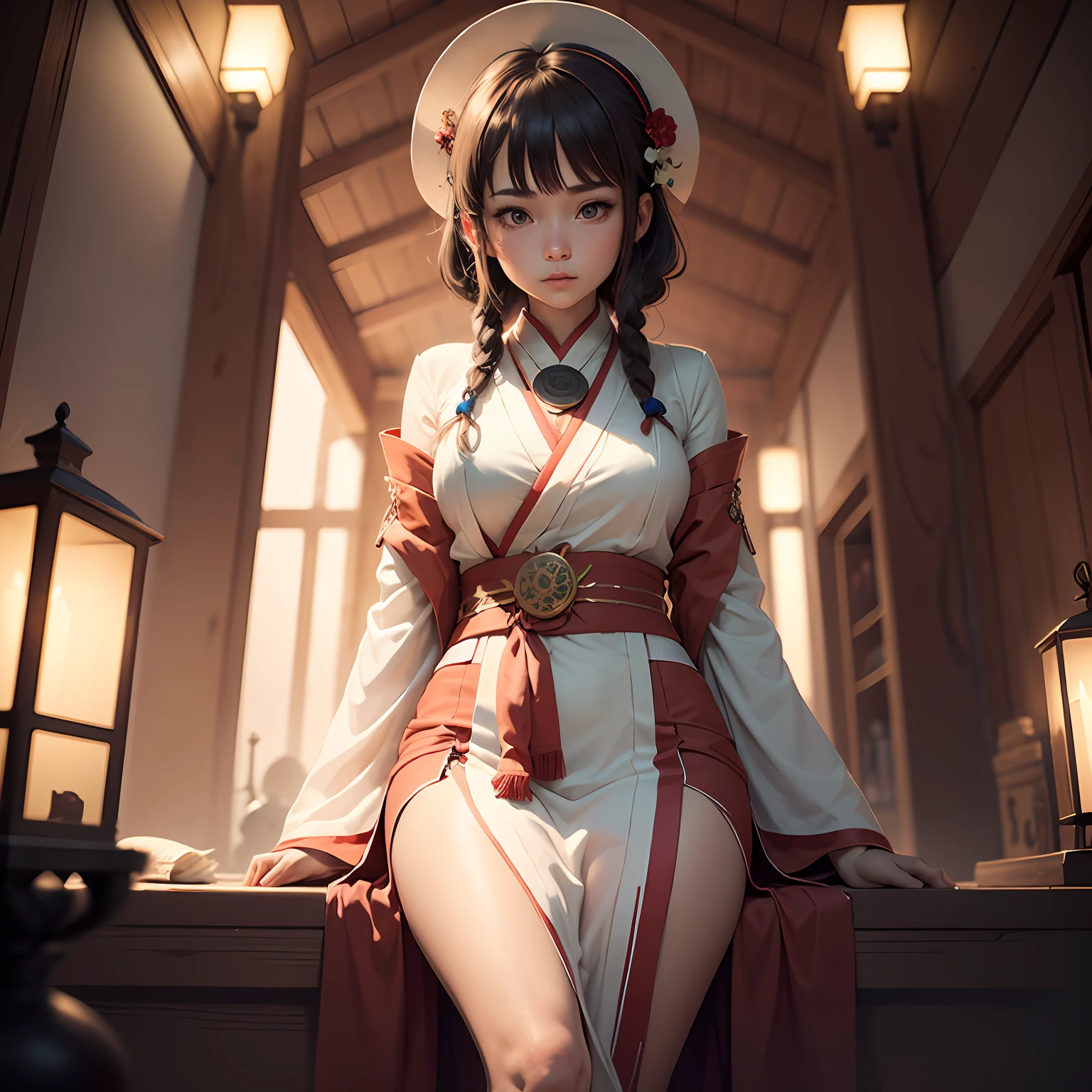 (1girl: 1.3), solo, __body-parts__,
official art, unity 8k wallpaper, ultra detailed, beautiful and aesthetic, beautiful, masterpiece, best quality, fantastic atmosphere, calming palette, quiet mood, soft shading,
Miko priestess, charm spell, family talisman, shrine maiden duties, --auto