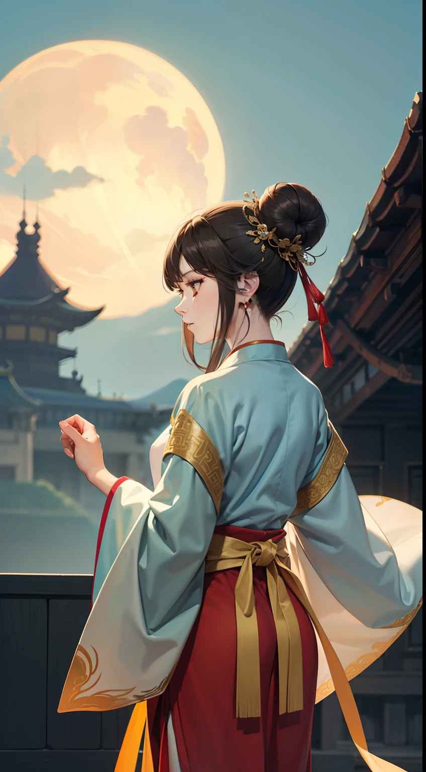 (Close up: 2.8), (Thigh up: 2.8), (Close up: 2.8), (Solo: 3.8), (Back hand: 3.8), (Hand covered by clothing: 4.8), (Ink painting: 2.8), (Romanticism: 2.8), (Elegance: 2.9), (Dunhuang Feitian: 2.8), (Feitian: 1.8), (Dunhuang murals: 1.8), (Chinese classical style: 1.6), (Dunhuang caisson: 1.8), 1 Flying Fairy (exquisite face, flowing ribbons, elegant eyebrow makeup, surrounded by clouds and mist, flying, silk, lightweight, multi-colored Hanfu, colorful clouds, complex patterns, complex patterns, watery big eyes, fairy, fairy aura, beautiful, Hanfu, flowing long hair, classical, Tang Dynasty, magnificent, aristocratic, patterns, decorations, jewelry, hairpins, buns, ribbons, super color matching, master color matching), (Gorgeous Hanfu: 1.8), (Gorgeous bun: 1.8), (Tang Dynasty: 1.6), (Eyebrow makeup: 1.8), {Background (with the sun and the curved moon in the upper left and right corners of the screen), Ancient Chinese Architecture, Heavenly Palace, Colorful Clouds, Immortal Qi, Auspicious Clouds)}, (Dynamic Capture: 2.8), (Heavenly Palace: 1.6), (Immortal Qi Surrounding: 2.8), (Floating in the Air: 1.8), (Clothes Covering Hands: 13.8), (Back Hands: 13.8), (Clothes covering fingers: 3.8), (Flying sky mural: 1.7), (Auspicious cloud surround: 1.8), (Master light and shadow: 1.8), (Dingdall phenomenon: 2.8), Bright background, Sunshine
(Masterpiece), best, 8k wallpaper, illustrations, high-definition image quality, full of storytelling, complex backgrounds,exquisite details, rich visual effects, bright colors, layered highlights, shadows and details, as well as cinematic quality, exquisite and complex, master works, official works, master lighting, movie composition, movie lighting, master composition, master color scheme, 16K, ultra clear, Wallpaper,
多彩style-paintmagic 流水realcumAI 魔幻场景advntr 魔幻style-sylvamagic 美女现实ulzzang-6500-v1.1 花丛Styl