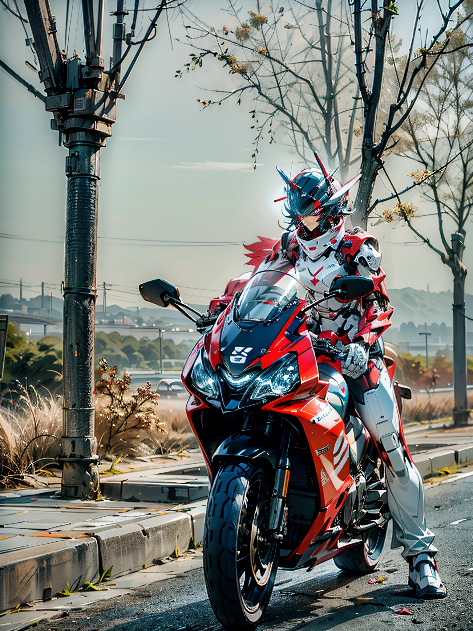 High-tech helmet, mecha helmet