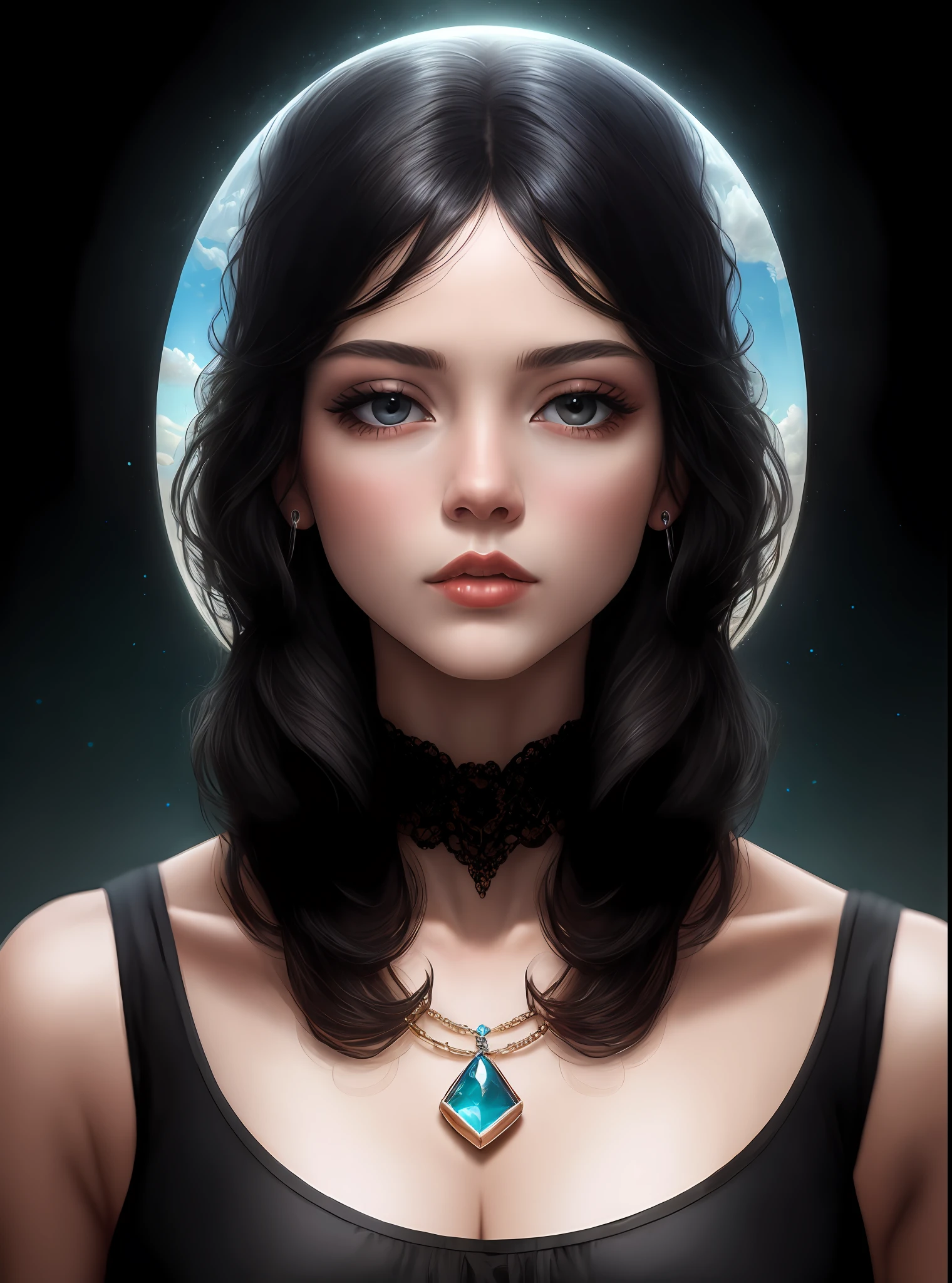 black hair, Surrealism, 8k, super detail