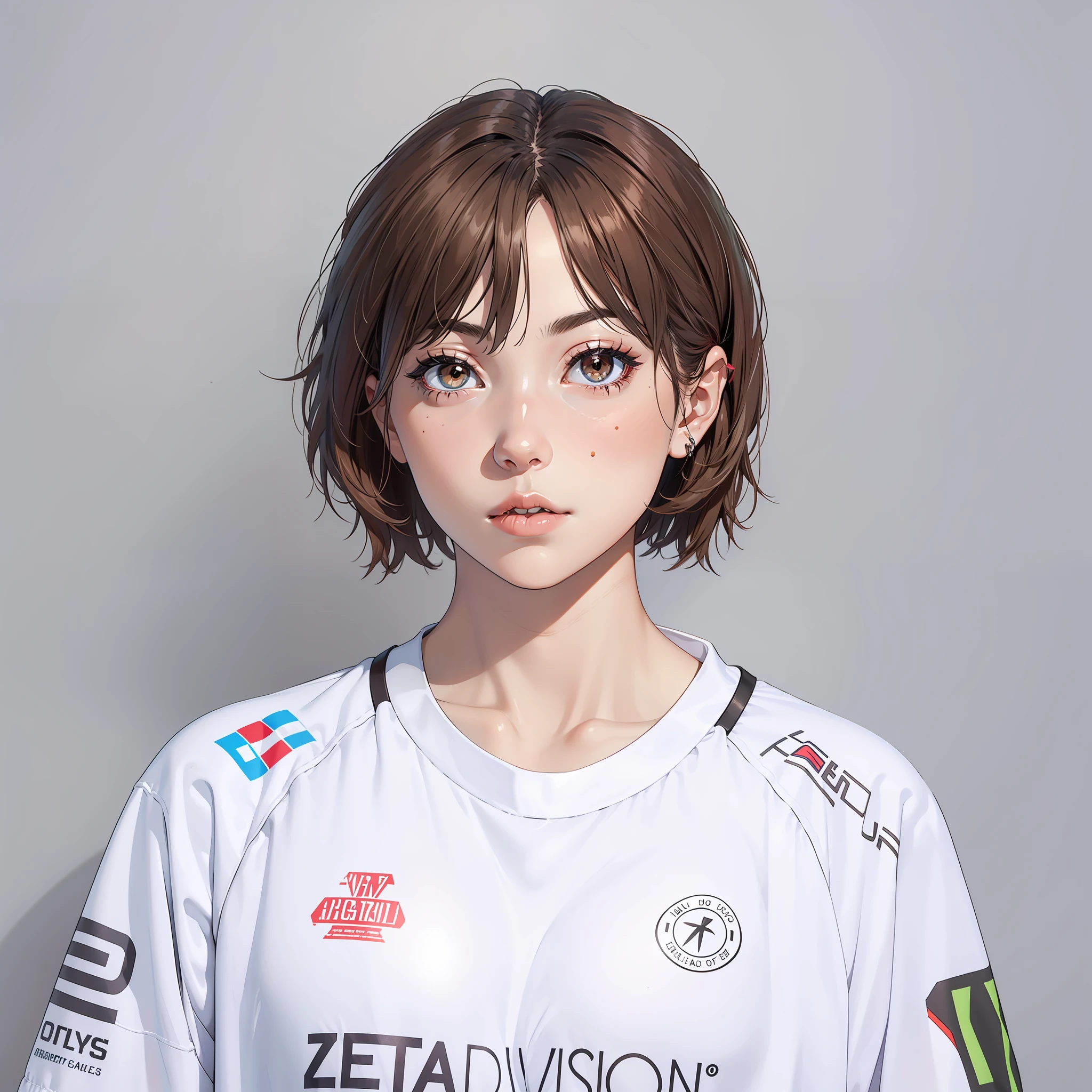 Brown-eyed woman with brown hair