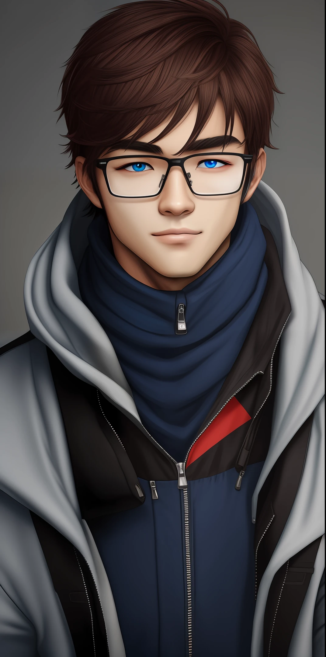 Spectacled gamer