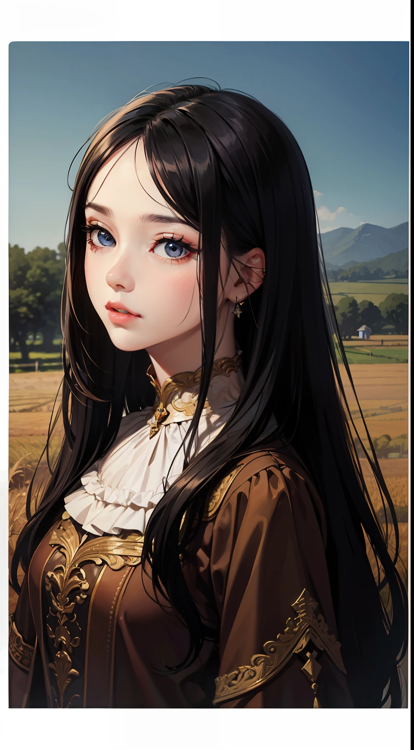 (masterpiece), best, 8k wallpapers, illustrations,
beautiful eyes, lips, face, facial contours, beauty,
Upper body,farm background,