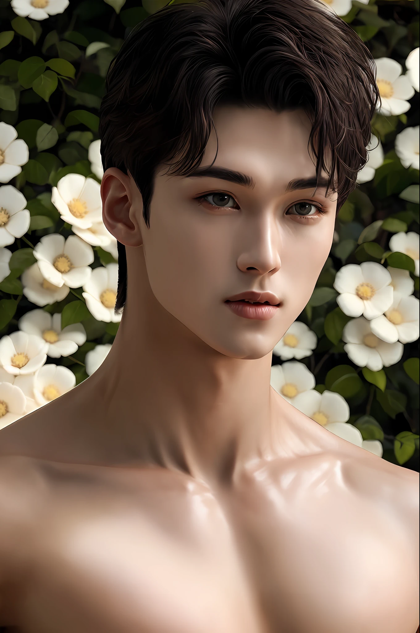 oppav3, (masterpiece, ultra quality, high resolution, 8k, intricate: 1.2), (detailed face:1.2), (insanely detailed, bloom:1.5), handsome, manly, detailed skin, pores, absurdres, hunk, 1boy, male focus, ((realistic)), good lighting quality, muscle veins, (pale skin), balanced eyes,