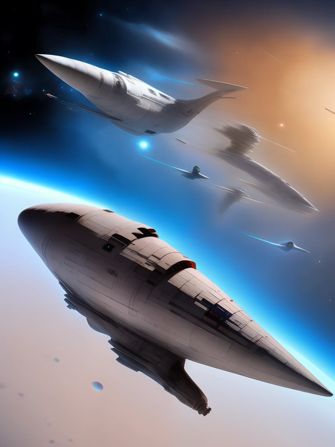 Imagine a space fleet from another galaxy