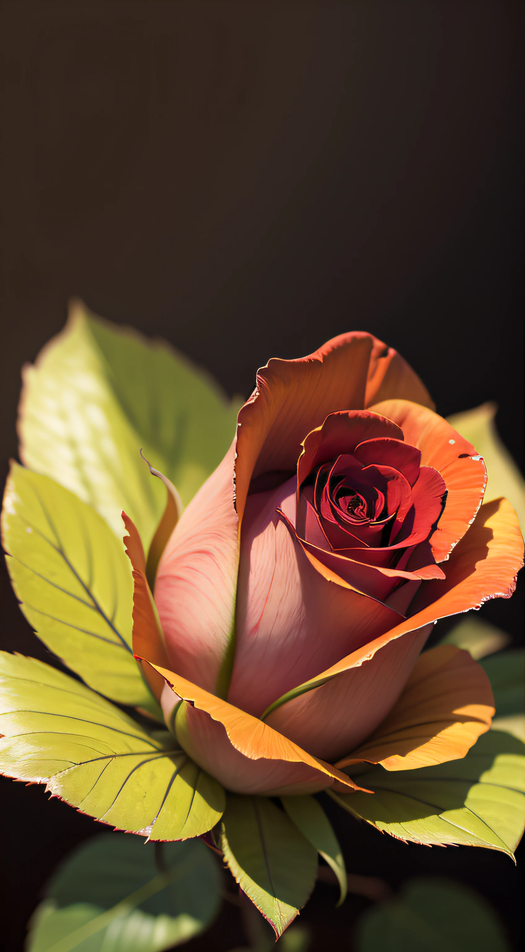 yellow rose, dark background