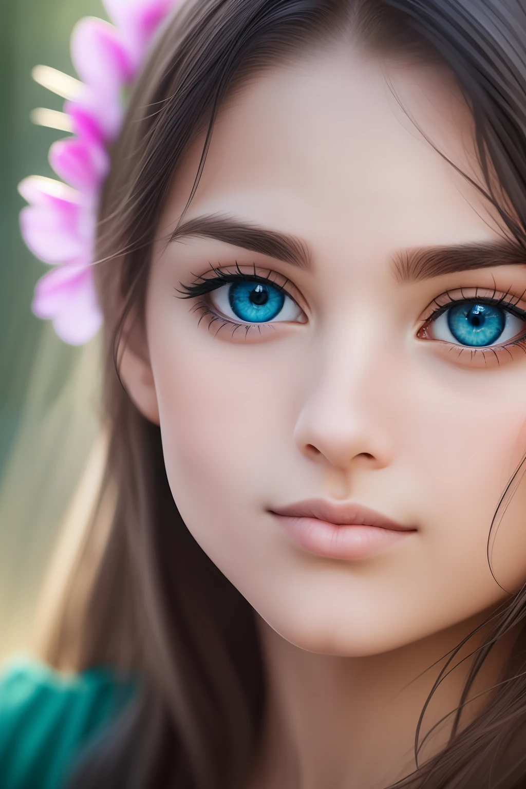 Award-winning close-up shot with vivid eye and skin detail, 200mm macro lens, in the heart of Lisbon's historic district, close-up of a woman,
a wonderful blend of Portuguese and Irish ancestry. This 21-year-old girl embodies a unique combination of cultures, her eyes are as deep as the Atlantic Ocean,
exceptional facial details captured with a Canon EOS R3 SLR camera,
hyperrealistic skin rendering showing every pore, dynamic evening lighting,
natural beauty, realistic facial features, Vogue Portugal cover photo style, f/11 --top light --ar 2:3 --q 2 --raw style