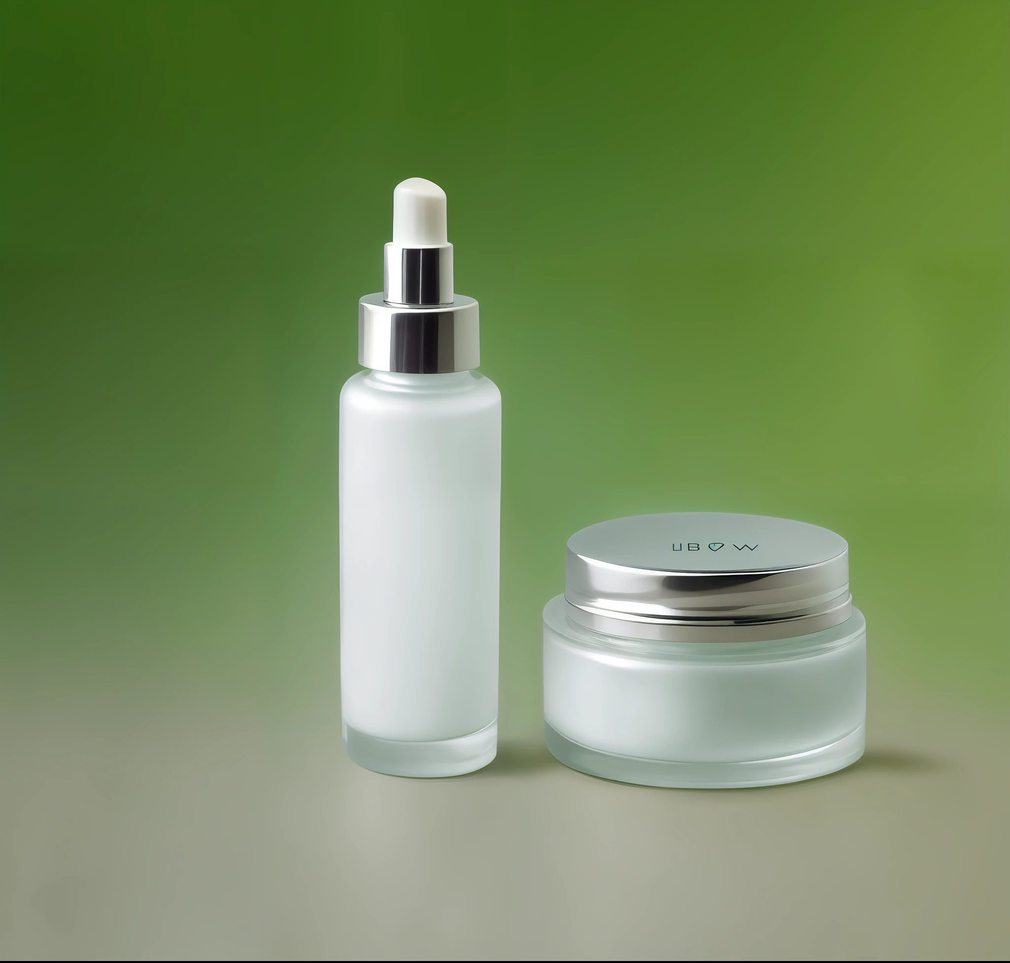 best best quality, cosmetics, bottle, simple background,White Green