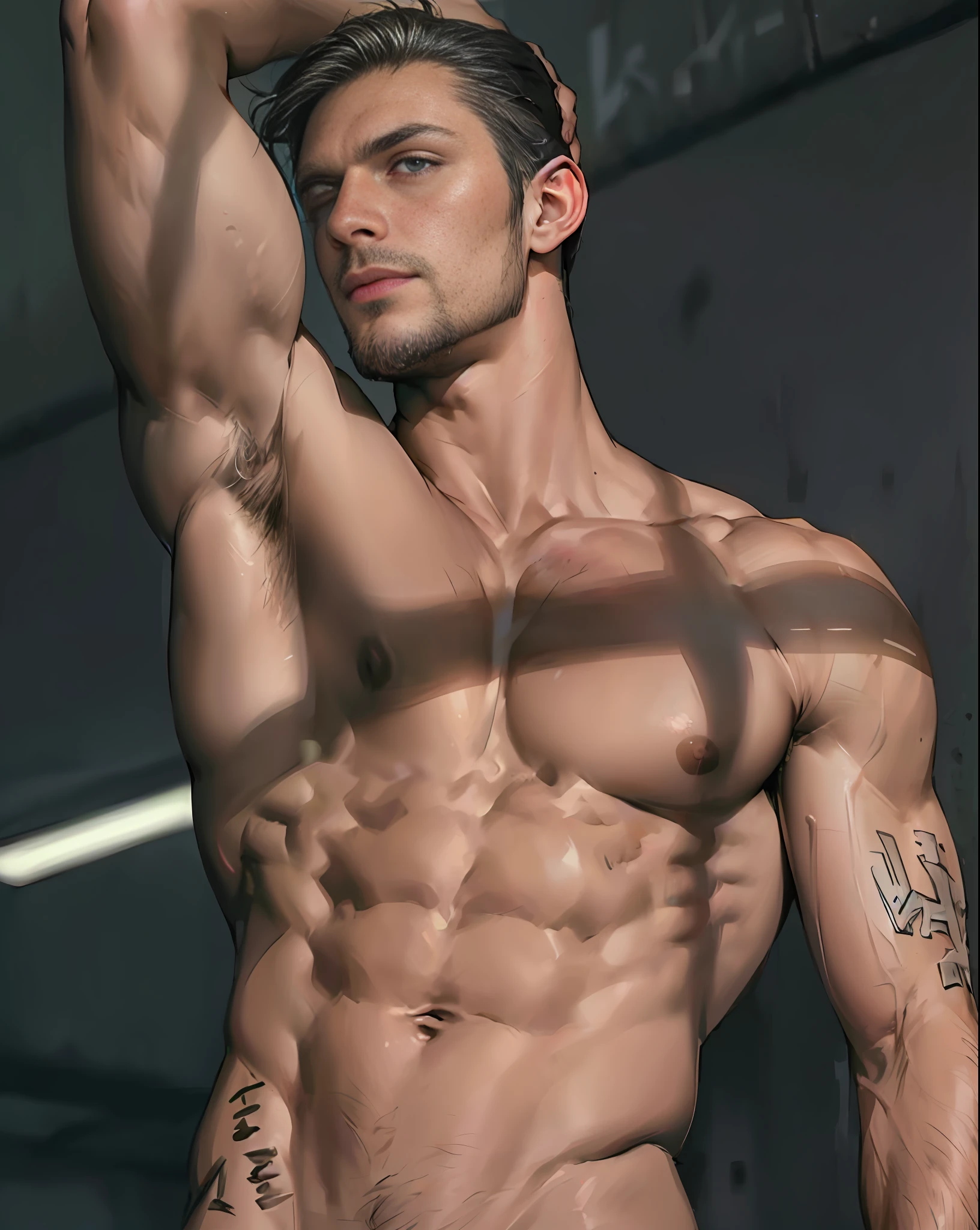 (RAW photo, best quality), (realistic, photo-realistic:1.3), masterpiece, an extremely manly and masculine, extremely detailed, CG, unity , 2k wallpaper, Amazing, finely detail, extremely detailed CG unity 8k wallpaper, huge filesize, ultra-detailed, highres, absurdres, soft light, pietroboselli person, tan skin, detailed fingers, extremely detailed eyes and face, beautiful detailed nose, beautiful detailed eyes, light on face, looking at viewer, (1man, mature face), realistic face, realistic body, underwear, shirtless, big bulge on underwear, big rounded ass