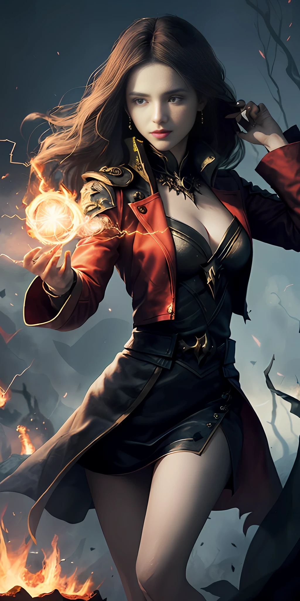 Lady of Chaos
Description:
The Lady of Chaos is an enigmatic and powerful sorceress, whose gaze conveys an aura of madness. She wears a costume adorned with arcane symbols and her hair floats around her as if it were made of flames. His mischievous smile reveals an insatiable thirst for destruction and chaos.
Skills:
The Lady of Chaos is a master of the mystical arts, capable of conjuring destructive spells and distorting reality at will. She manipulates elemental forces, casting lightning, summoning shadowy creatures, and creating unstable energy fields. His magic is unpredictable and powerful, posing a mortal threat to the Defenders of Truth.
Motivation:
The Lady of Chaos seeks the anarchy and destruction of Verifier. She believes that order and stability are illusions created by heroes to control the population. Their motivation stems from a desire to unleash the true potential of chaos, proving that only in absolute disorder is it possible to find true freedom.
