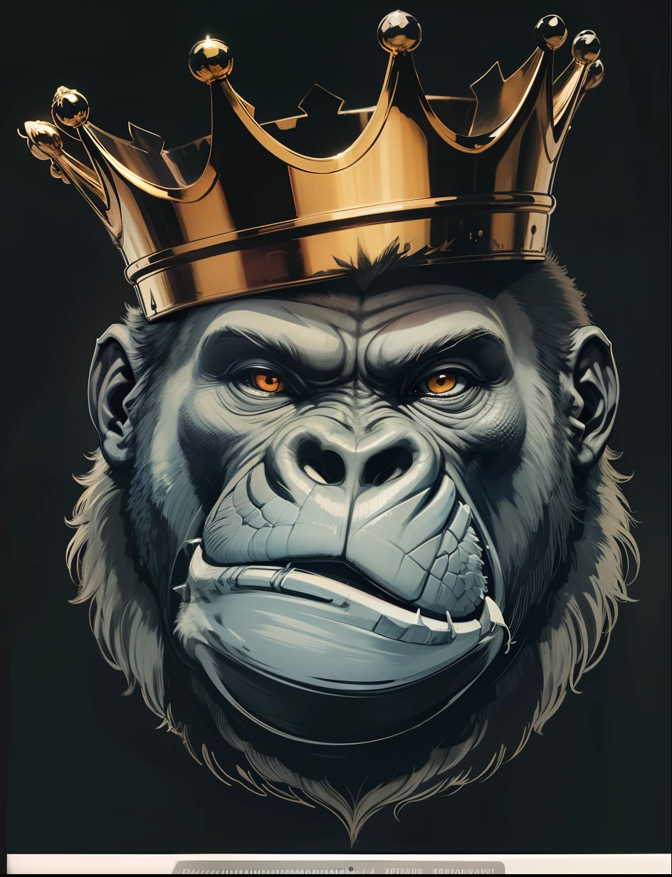 Gorilla with a crown --auto