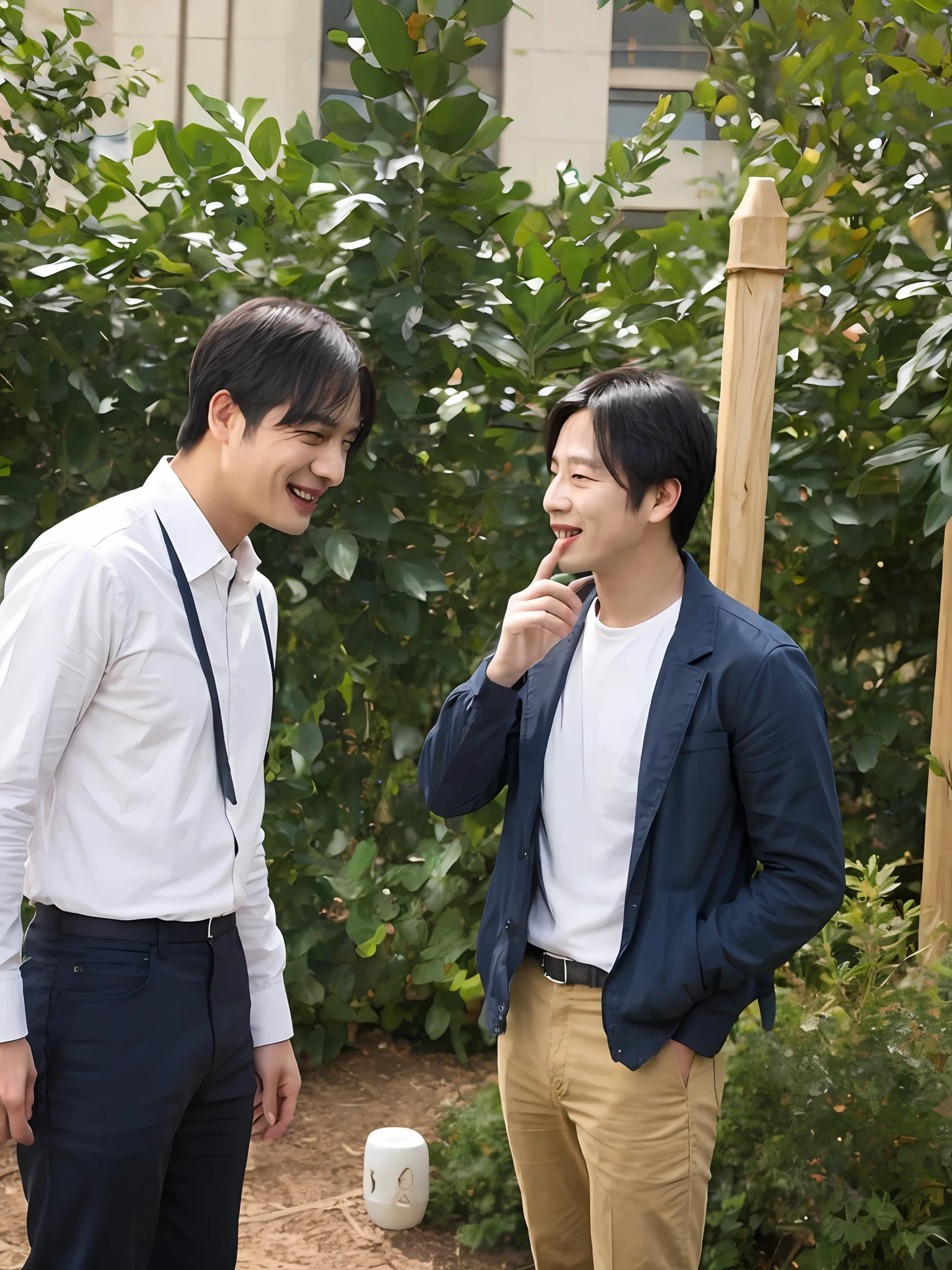 A man talking to another man