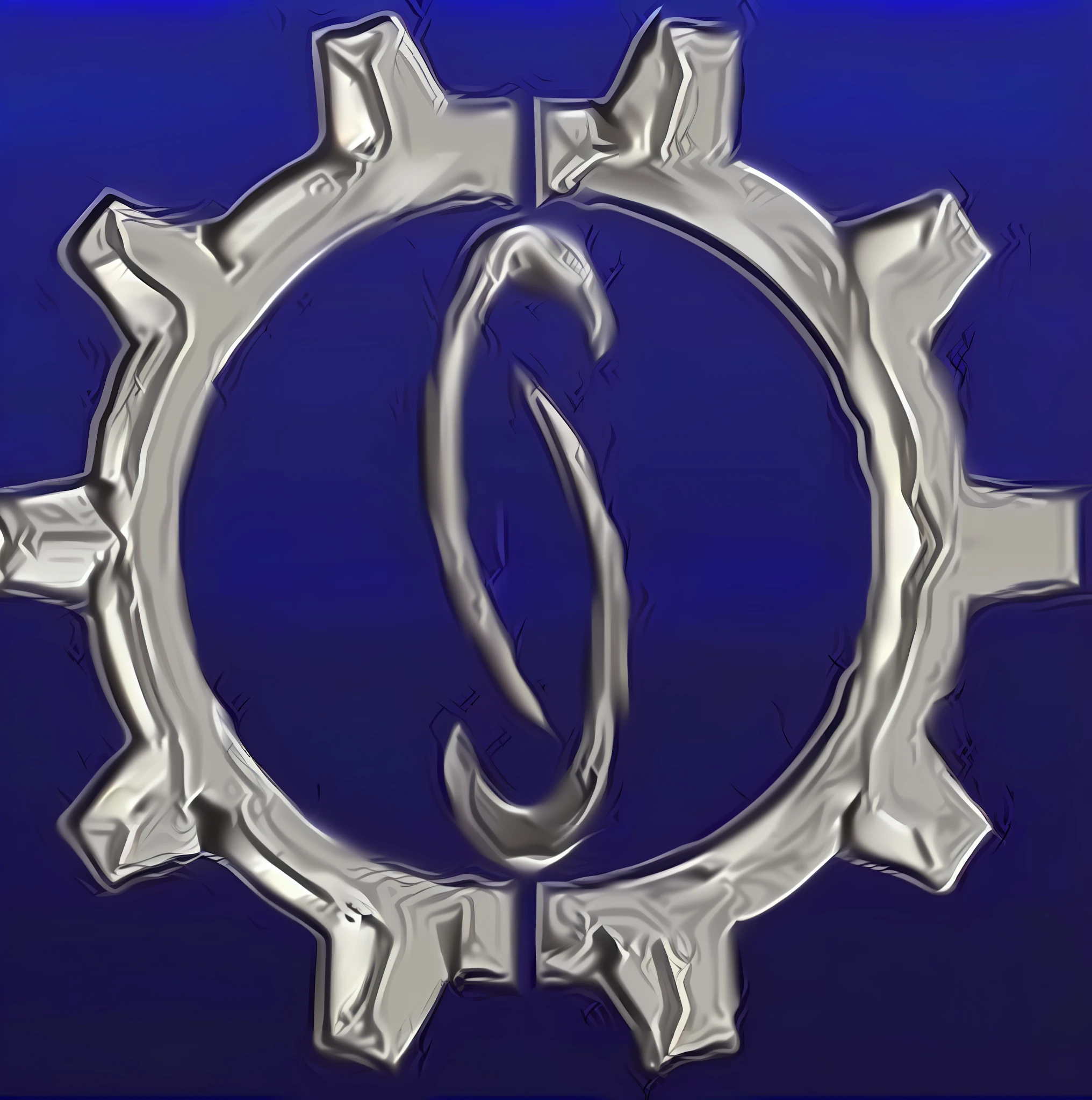 metal gear with a letter on it, (gears), 3 d logo, 8k, mechanical,,, gears, infinite glyph, gears ;stylized, unit motor, silver steampunk gears, Shurikens, computer generated, Steelpunk, ((gears)), sprocket, zbrushcentral, machineparts ;bottomless; realistic; Aluminum --auto