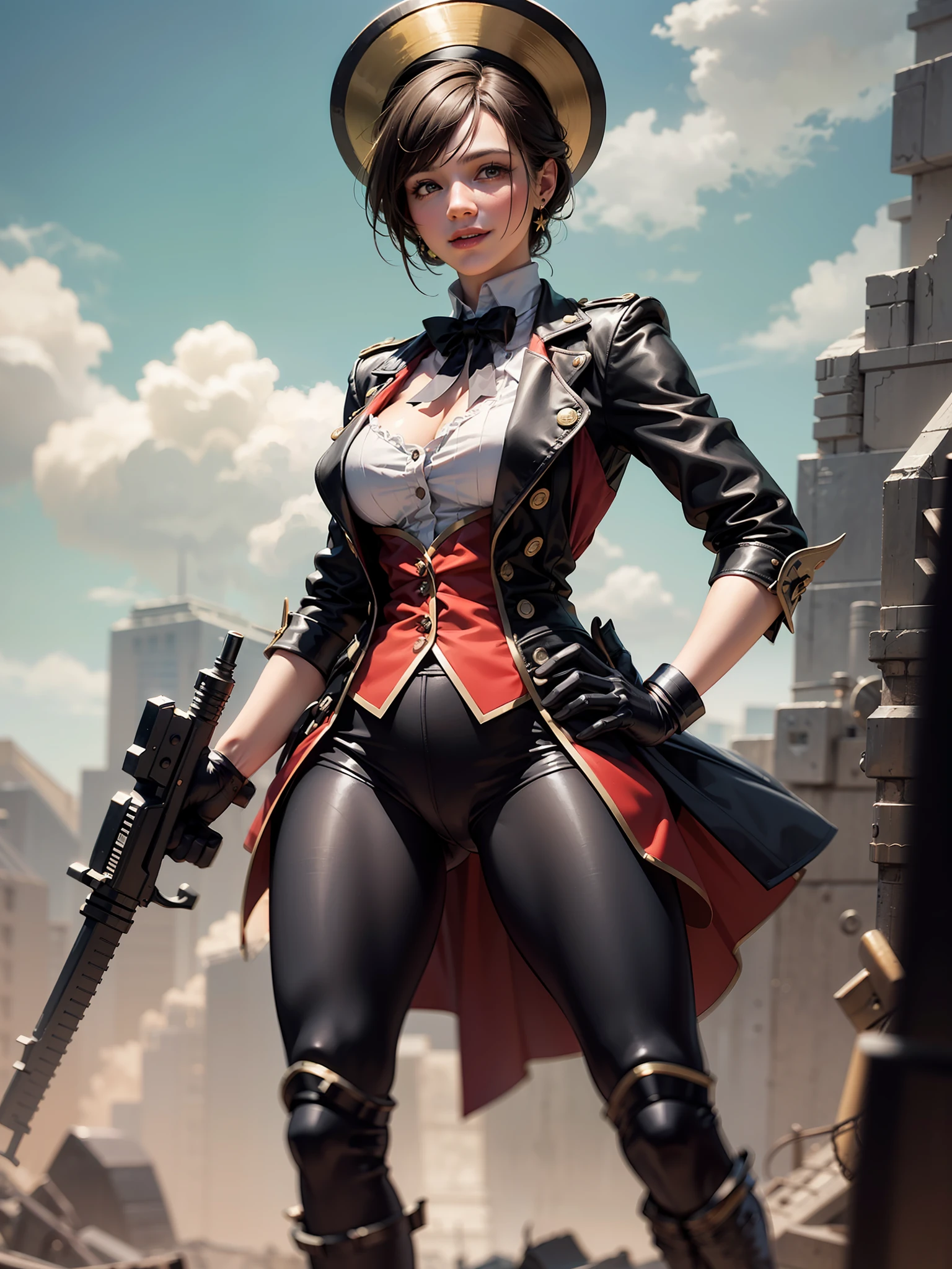 1800s, Gentlemen and Ladies, Smiling, Full Body Pose, Anthropomorphic, Armed Gang, Looney Tunes/Pixar Style, Extraordinary, Photorealistic, Cinematic Lighting, Frame Lighting, Big Budget VFX, ilm, weta digital, imax Quality VFX, 16k , Octane Renderer, photorealism, beautiful, gloomy --auto --s2