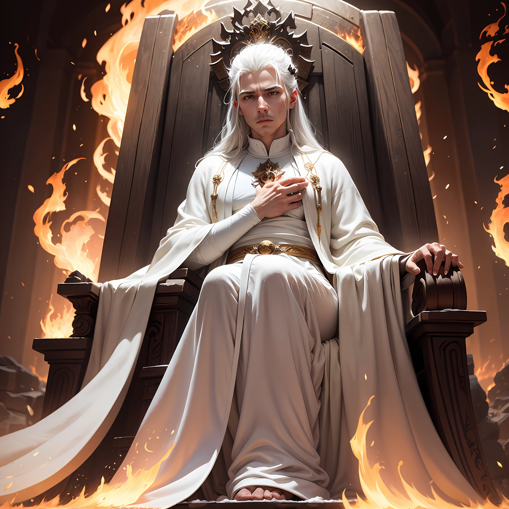 some thrones, and an Ancient of days sat down; his garment was white as snow, and the hair of his head as pure wool; his throne was of flames of fire, and his wheels a burning fire." This poetic description depicts God as an Ancient of days in white robes, hair as white as wool, and a throne on fire with fire. --auto