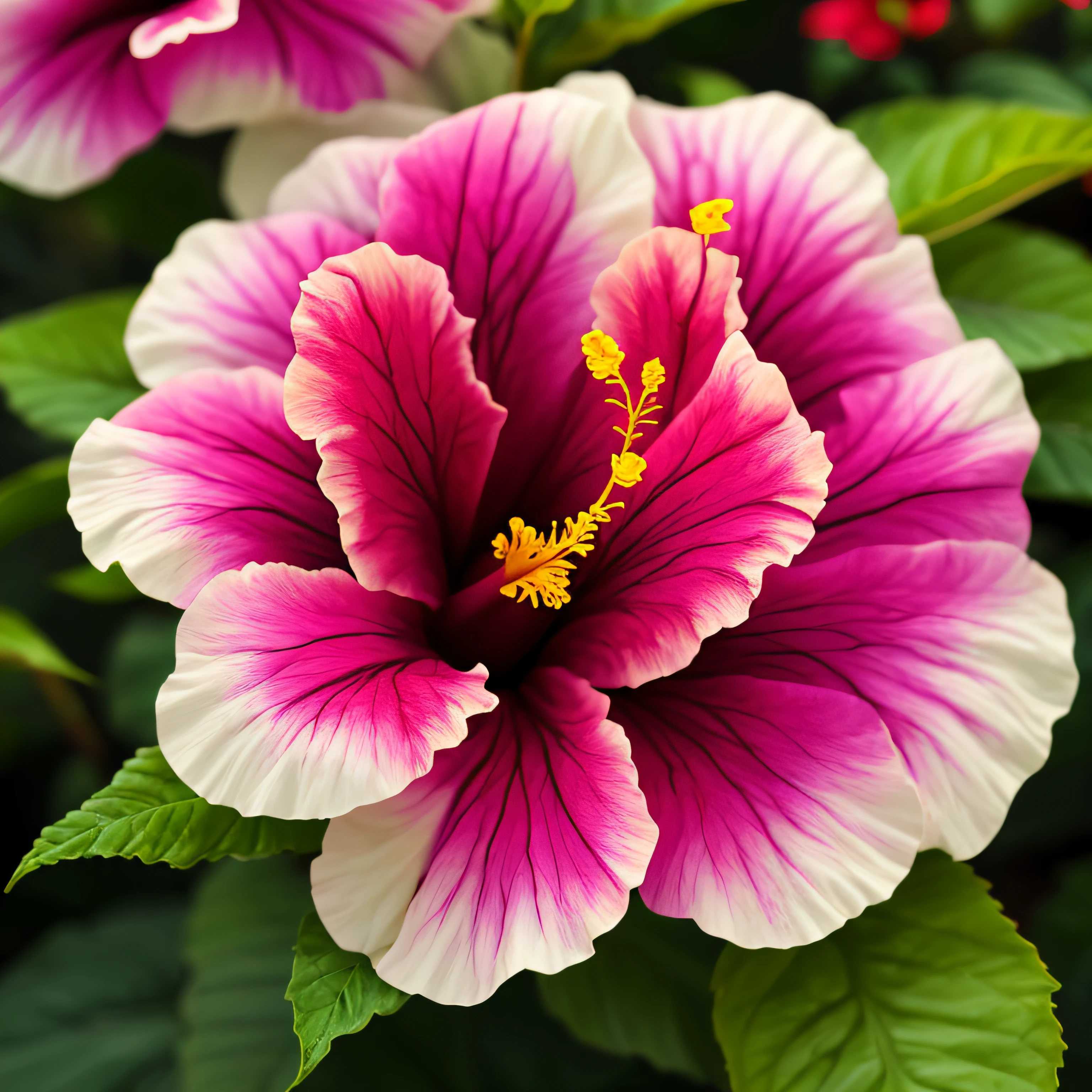 Hibiscus, realistic, HDR, 4k, only the flower without background, white background --auto