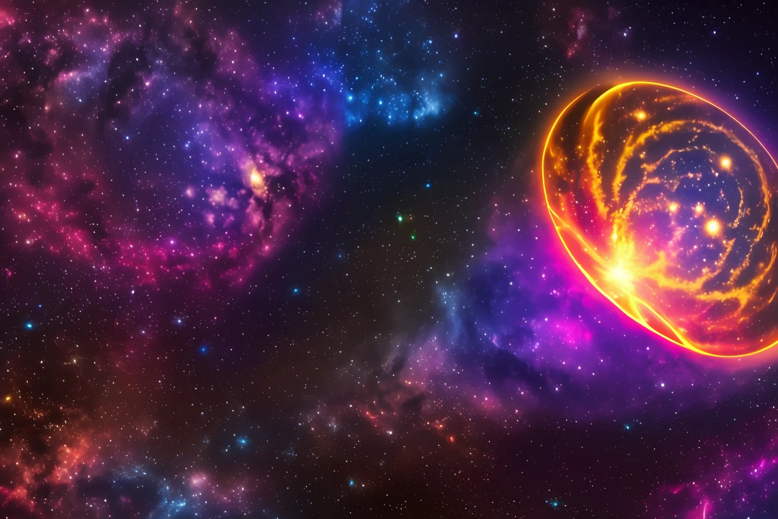 Draw a banner image that represents the grandeur and vastness of the universe. Use deep shades of blue and purple to depict ever-expanding galaxies, stars, and nebulae. In the center of the image, add the 'Echoes of Existence' channel logo elegantly and subtly, like a watermark. Make sure the image is sharp and has a balanced composition to ensure good viewing on all devices. Convey the idea of discovery, mystery, and connection to the cosmos, piquing the audience's curiosity and inviting them to explore the channel in search of deep insights into existence." Remember that when creating the banner image, it is important to follow the mentioned technical guidelines, such as the minimum size of 2,048 x 1,152 pixels and the maximum file size of 6 MB, to ensure good quality and compatibility with different devices