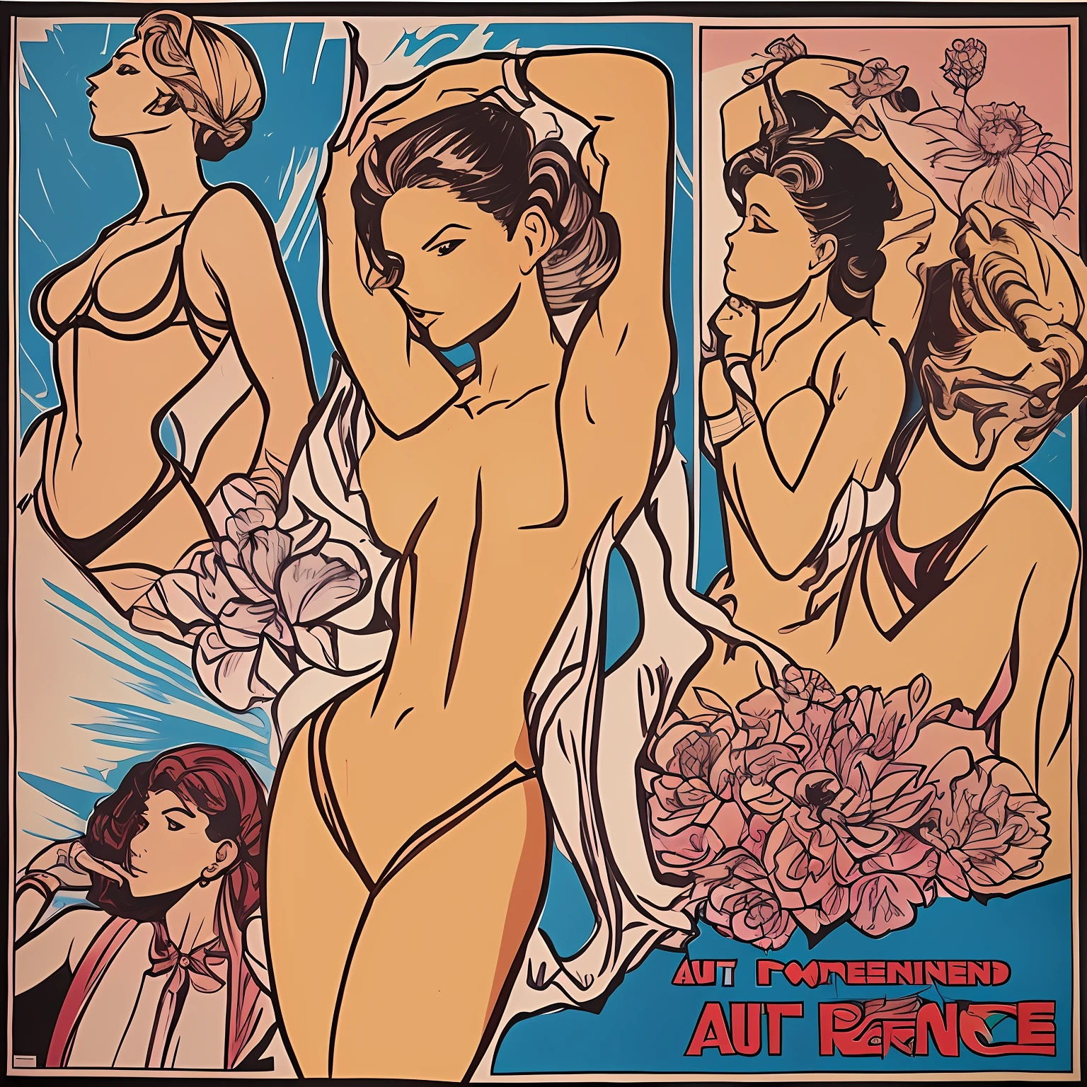 feminine reference pose for poster --auto