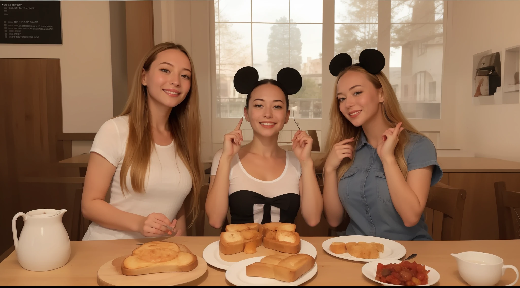 1280x960,melhor qualidade, obra-prima, foto realista, 8k, 4k, res extremos, ultra alta res, iluminação dinâmica, iluminação real, There's not much better than breakfast with your best pals like Mickey and Pluto. Every piece of toast will be customized with either an icon of Mickey or a silhouette of Pluto. The extra wide self-centering slots are perfect for bagels and thicker artisan breads. With the vibrant graphic on the toaster exterior, Mickey and Pluto are sure to brighten your day.

We’d like to see:
🍞 Images capturing the product in use: toast in slots, plated toast.
🍞 Alternate options with you and your pals enjoying breakfast together like Mickey and his pals.
🍞 Creative images, angles and lighting. Bright setting, fun together, capture emotions of the Disney magic.