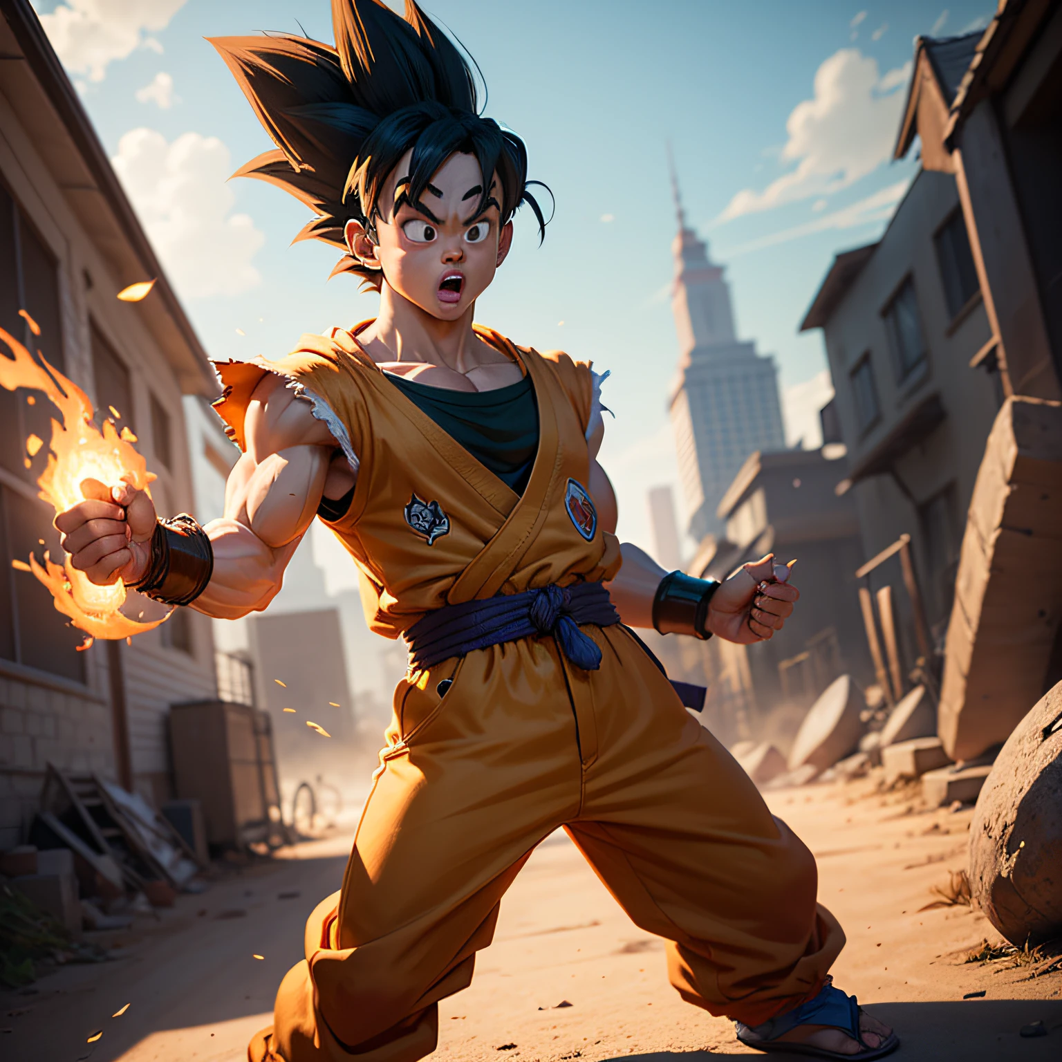 Goku, anime,pixar, 8k. --auto