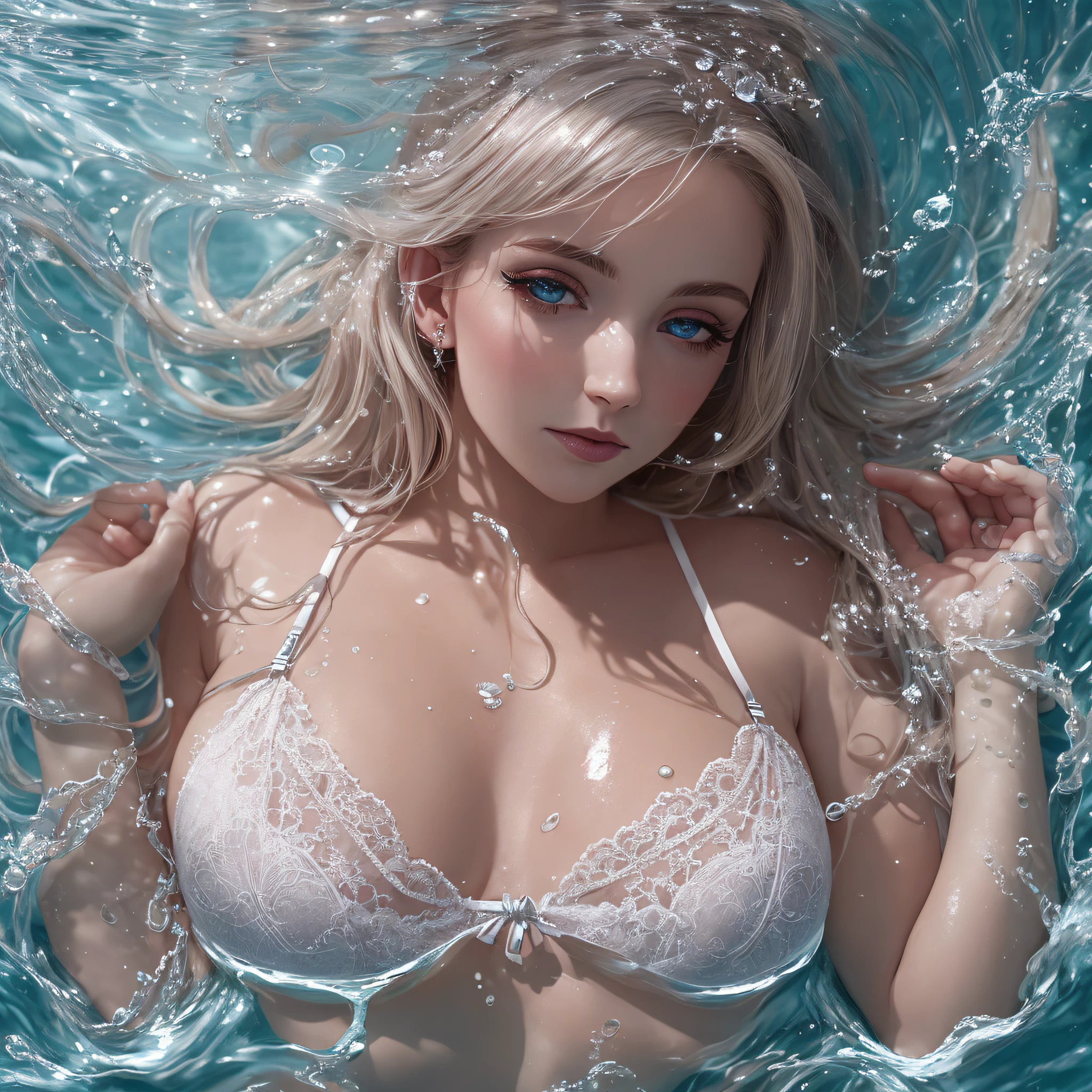 jlah goddess of lust in lingerie submerged inside of a pool of white slime by Joshua Holford Photography award winning detail and flare 8k