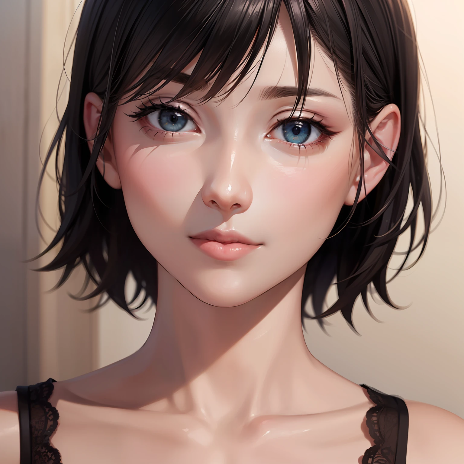 (masterpiece:1.3), (8k, photorealistic, RAW photo, best quality: 1.4), (1girl), beautiful face, (realistic face), (black hair, short hair:1.3), Nice hairstyle,Realistic Eyes,Nice detail eyes,(Realistic Skin),Beautiful Skin,(Lingerie),Ridiculous,attractive,Ultra high Resolution,an ultra realistic,RAWExtremely detailed,golden proportions,全身写真