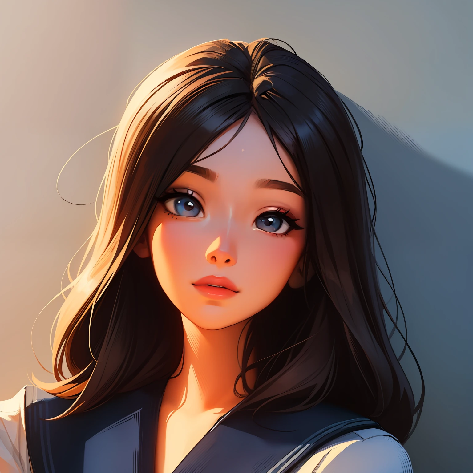 a close up of a girl holding a bunch of flowers, adorable digital painting, digital cartoon painting art, cute digital art, cartoon digital painting, exquisite digital illustration, glossy digital painting, realistic cute girl painting, a beautiful artwork illustration, loli, school girl, style in digital painting, beautiful character painting, beautiful digital illustration, cute detailed digital art, beautiful digital painting --auto