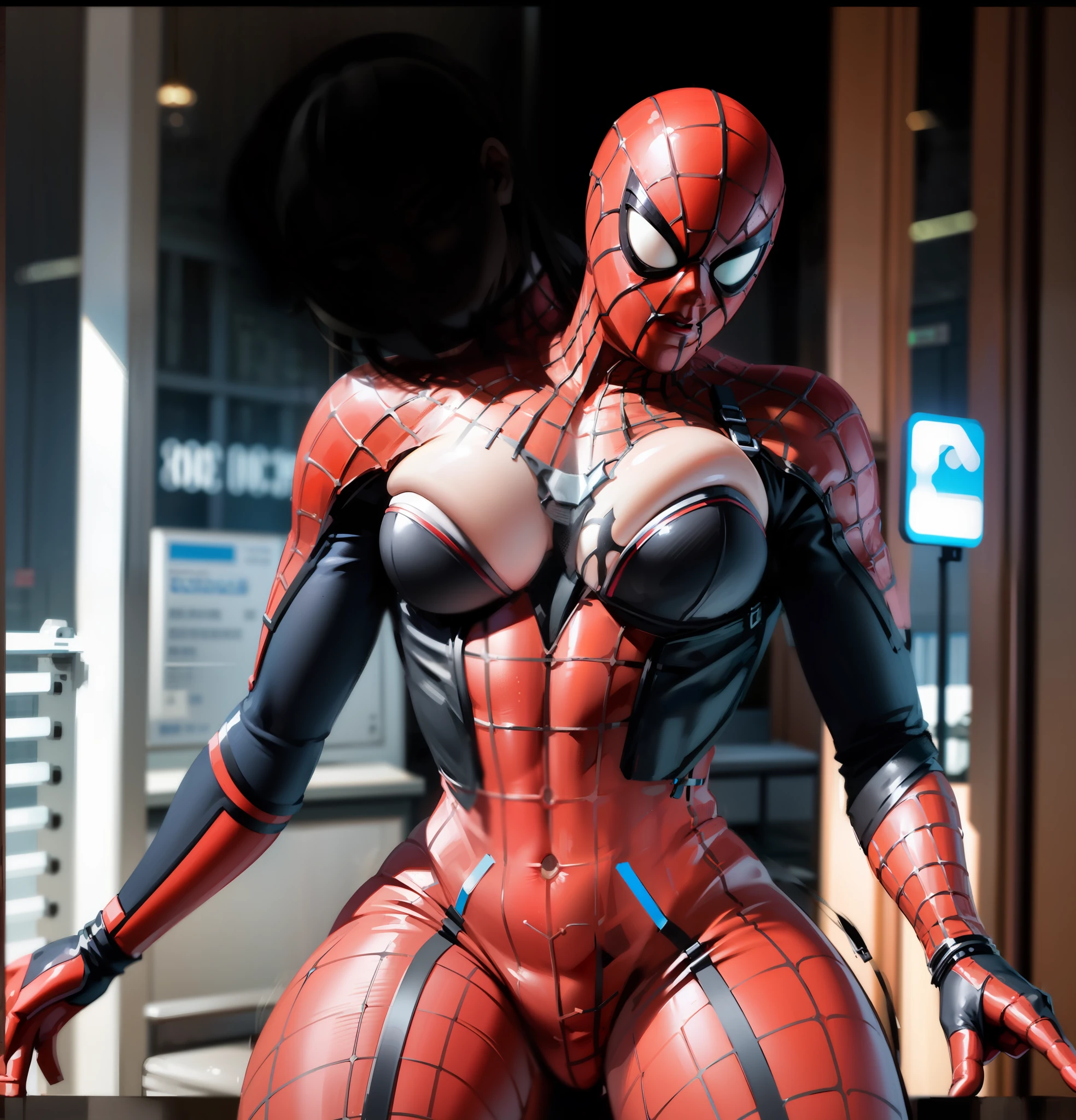 spider woman,circumference of the breasts from 58 to 60 centimeters, circumference of the buttocks from 68 to 70 centimeters