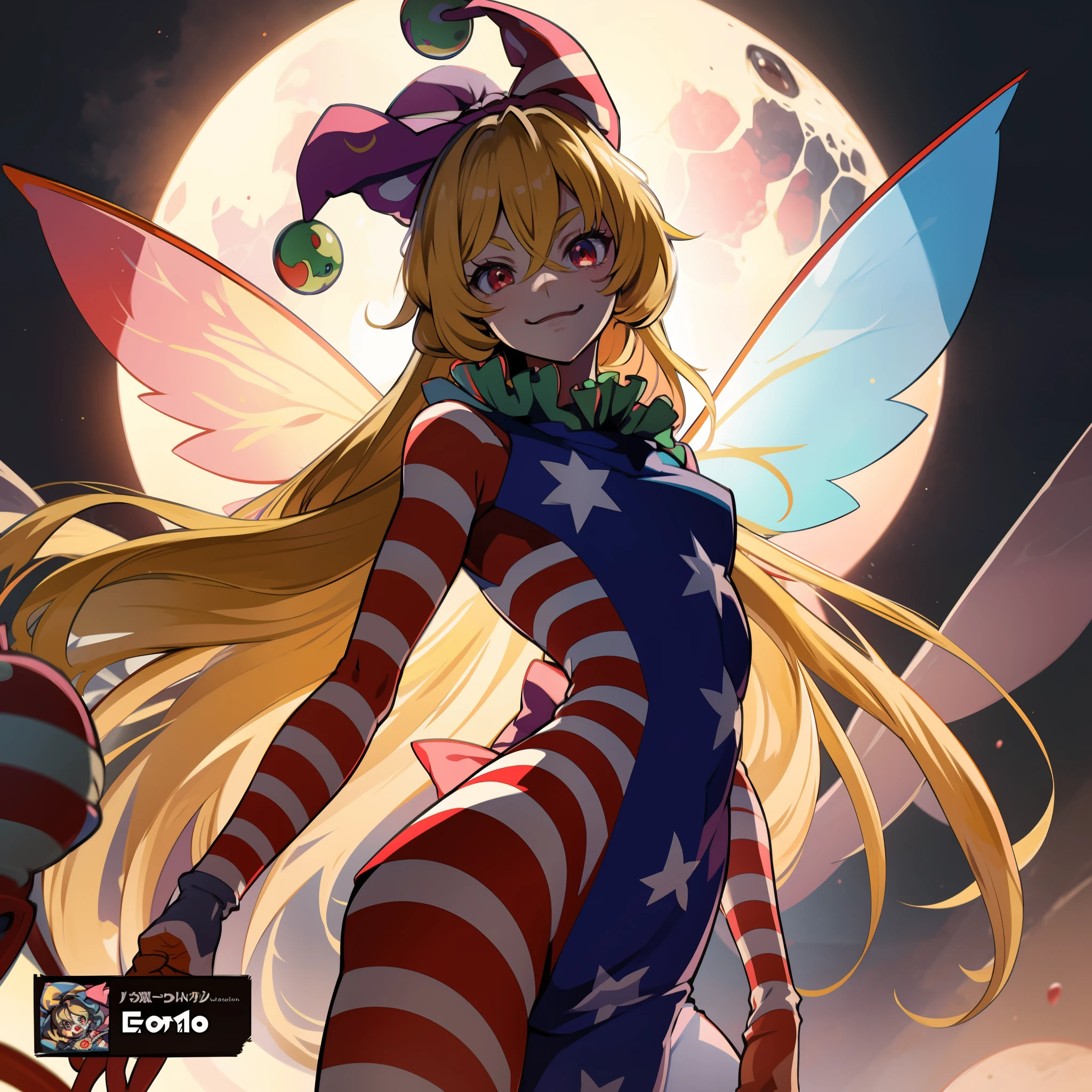 anime girl in a patriotic outfit with a clown hat, from touhou, touhou character, official artwork, pixiv contest winner, render of april, official art, ! dream artgerm, cutecore clowncore, trending on artstation pixiv, made with anime painter studio, touhou project, y 2 k cutecore clowncore