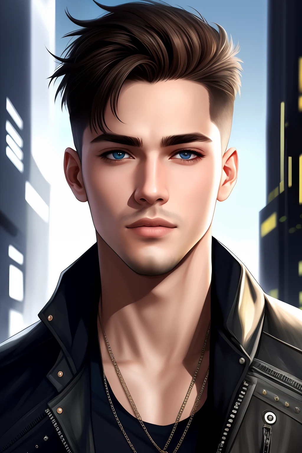 Change background cyberpunk handsome boy, realistic face,8k,ultra realistic,