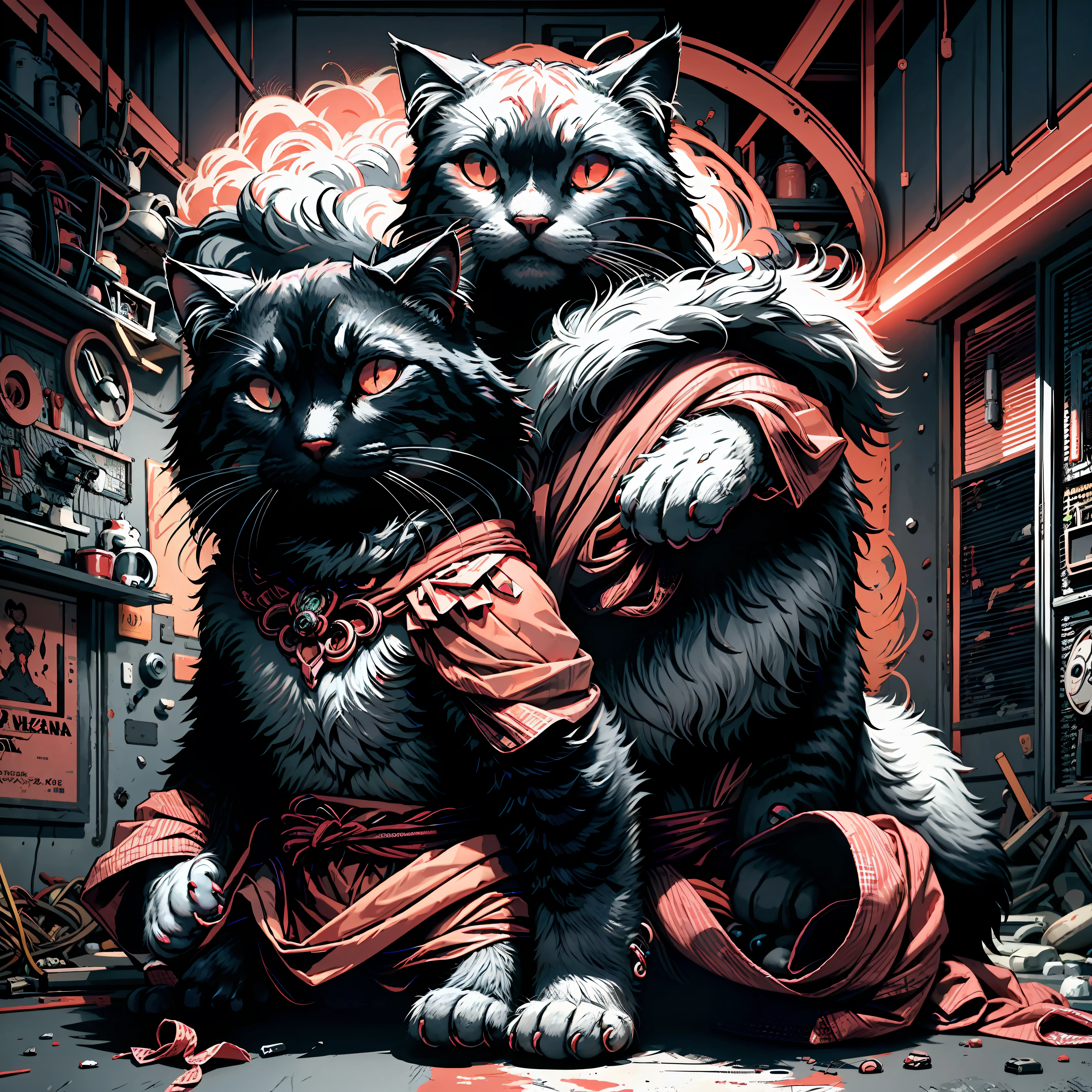bloodstainai, 1animal, (wonderful cute cat), (no human:1.2), (no humans:1.2), (no people:1.2), (non-human:1.2)