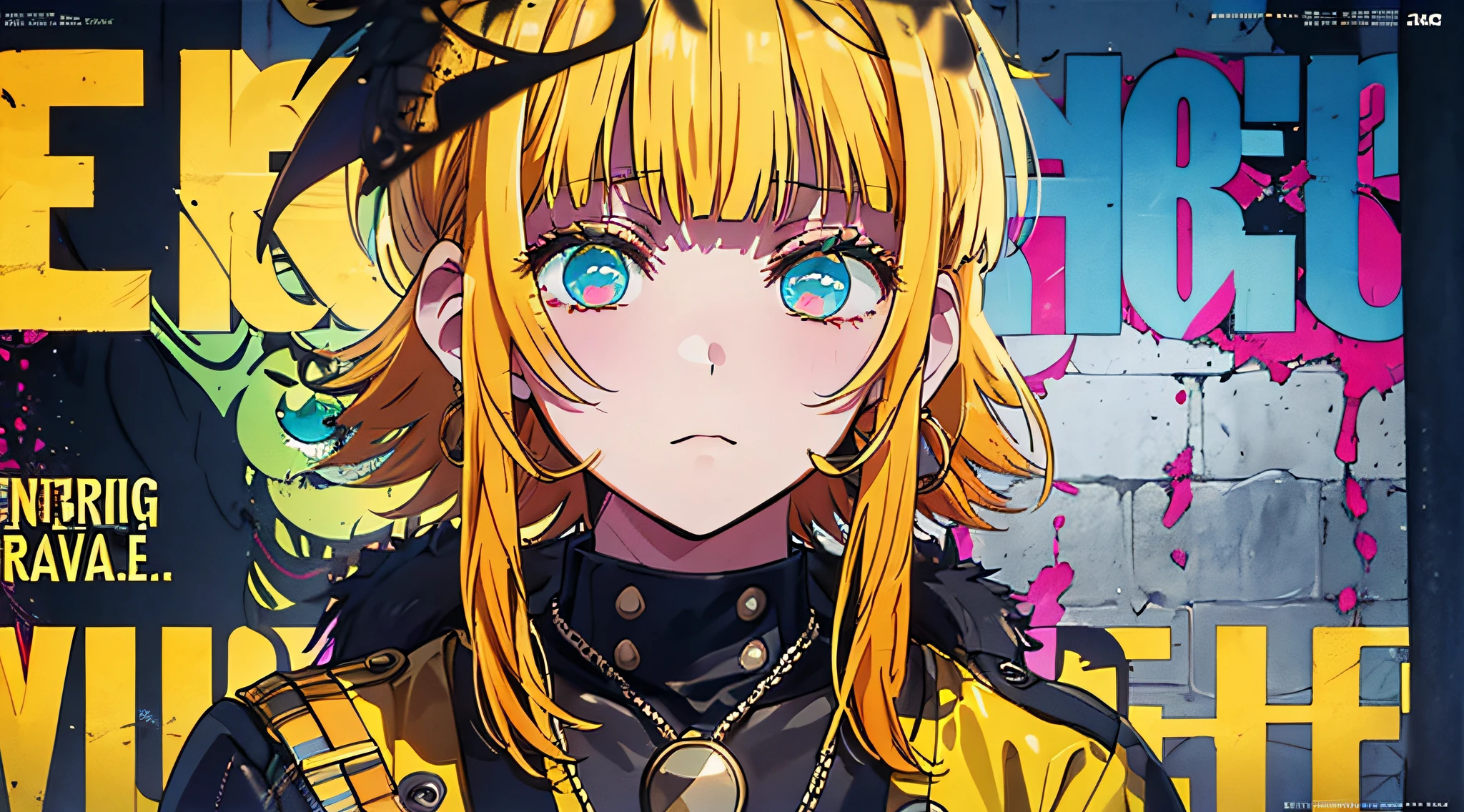 (((dramatic))), (((gritty))), (((intense)))) The movie poster features as the central character. She is shy in the center of the poster, wearing idol outfit, and a determined expression on her face. The background is dark and gritty, with a feeling of drunkenness. The text is bold and eye-catching, with catchy slogans that add to the overall drama and excitement. The color palette is dominated by dark colors, dotted with bright colors, giving the poster a dynamic and visual impact, tachi-e (magazine:1.3), (cover-style:1.3), fashionable, vibrant, outfit, posing, front, colorful, dynamic, background, element, confident, expressive, holding, statement, attachment, majestic, coiled, around, touch, scene, text, cover, bold, eye-catching, title, fashion, font, catchy, title, bigger, eye-catching, modern, trendy, focused, stylish, 1 girl