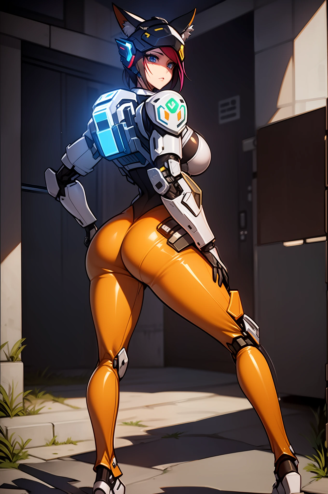 there is a woman in a silver suit walking down a street, wearing techwear and armor, kitsune inspired armor, an anthropomorphic cyberpunk fox, as overwatch character, jetstream sam from metal gear, junker queen from overwatch, porcelain cyborg armor, white cyborg fashion shot, husky in shiny armor, wearing techwear and armor, kitsune inspired armor, porcelain cyborg armor, jetstream sam from metal gear, cyberpunk glossy latex suit, girl in mecha cyber armor, an anthropomorphic cyberpunk fox, raiden from metal gear rising, as overwatch character, caracal cyborg, full-enclosed wolf-helmet, wolf-themed helmet