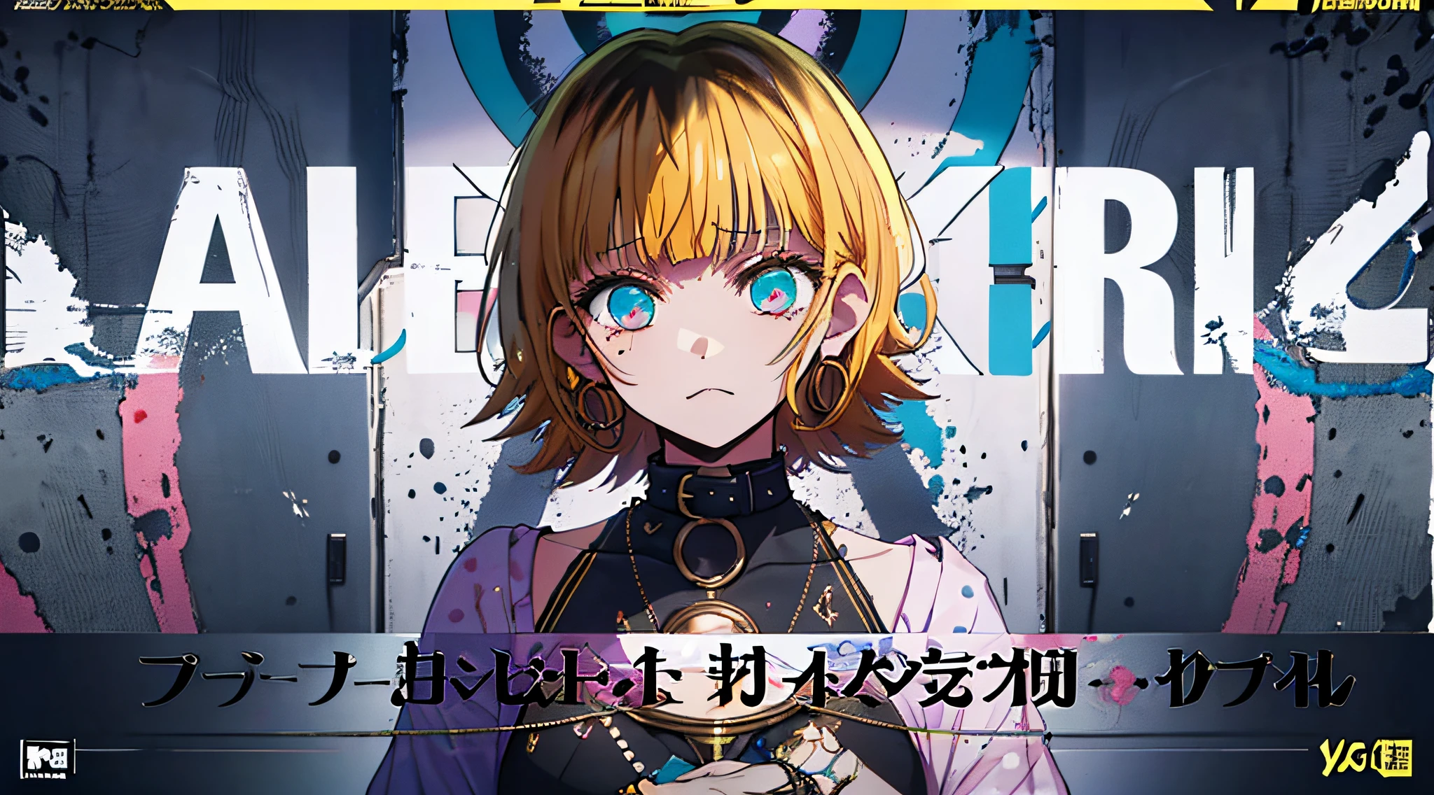 (((dramatic))), (((gritty))), (((intense)))) The movie poster features as the central character. She is shy in the center of the poster, wearing idol outfit, and a determined expression on her face. The background is dark and gritty, with a feeling of drunkenness. The text is bold and eye-catching, with catchy slogans that add to the overall drama and excitement. The color palette is dominated by dark colors, dotted with bright colors, giving the poster a dynamic and visual impact, tachi-e (magazine:1.3), (cover-style:1.3), fashionable, vibrant, outfit, posing, front, colorful, dynamic, background, element, confident, expressive, holding, statement, attachment, majestic, coiled, around, touch, scene, text, cover, bold, eye-catching, title, fashion, font, catchy, title, bigger, eye-catching, modern, trendy, focused, stylish, 1 girl