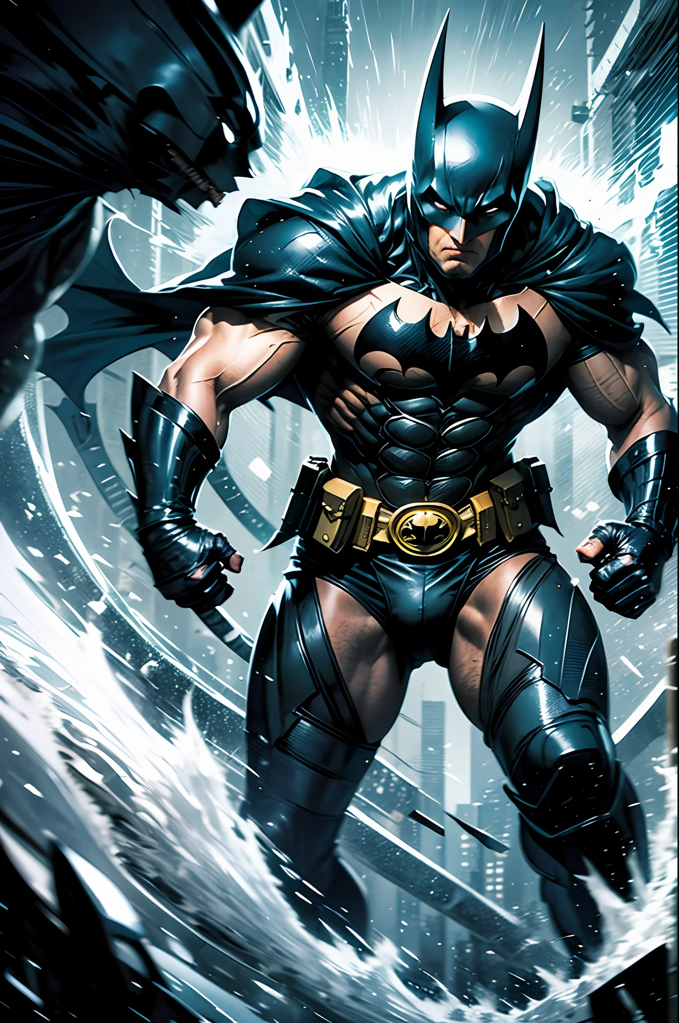 batman in a battle against Yakuza Ninjas, 64k, --auto --s2