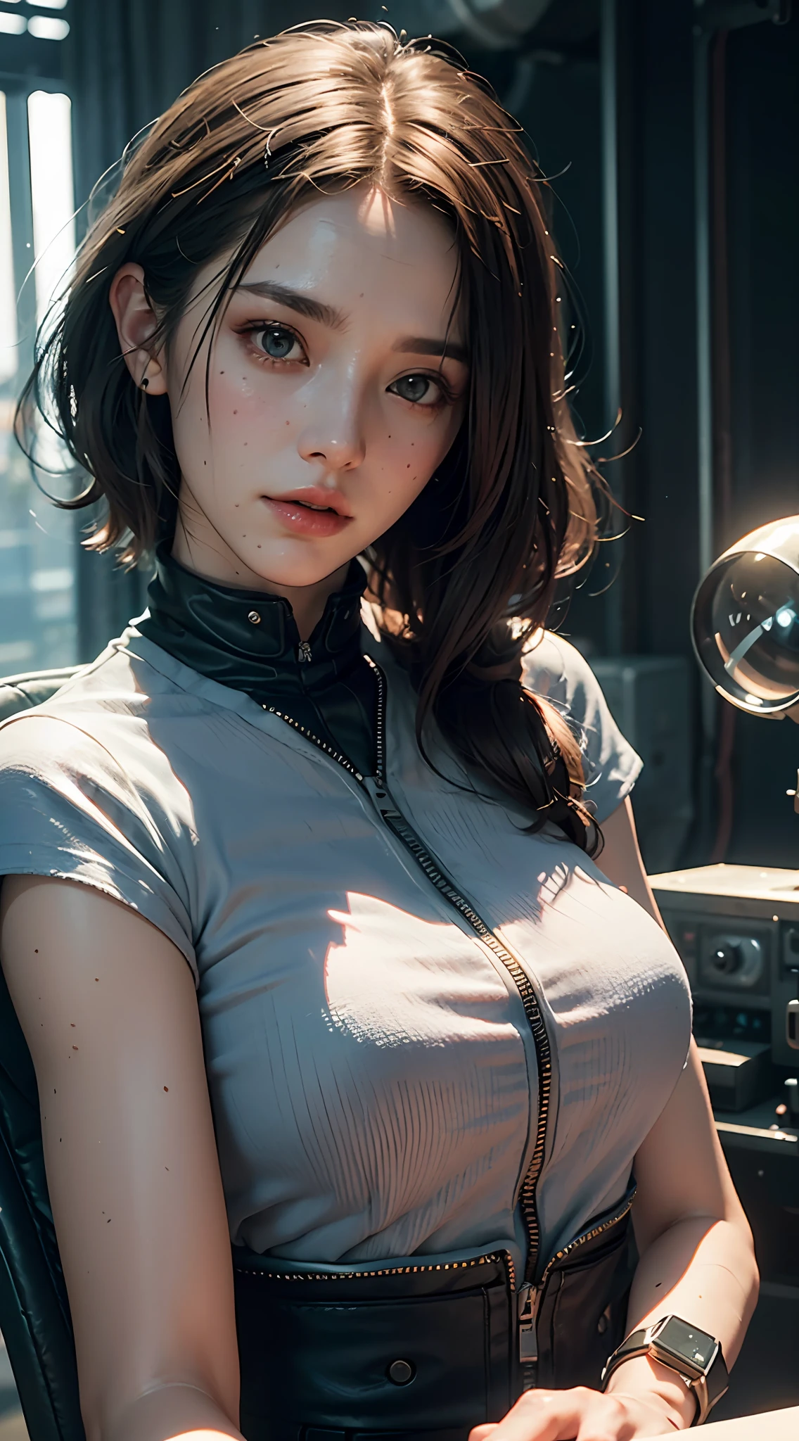 ((Best quality)), ((masterpiece)), (detailed:1.4), 3D, an image of a beautiful cyberpunk female,HDR (High Dynamic Range),Ray Tracing,NVIDIA RTX,Super-Resolution,Unreal 5,Subsurface scattering,PBR Texturing,Post-processing,Anisotropic Filtering,Depth-of-field,Maximum clarity and sharpness,Multi-layered textures,Albedo and Specular maps,Surface shading,Accurate simulation of light-material interaction,Perfect proportions,Octane Render,Two-tone lighting,Wide aperture,Low ISO,White balance,Rule of thirds,8K RAW,