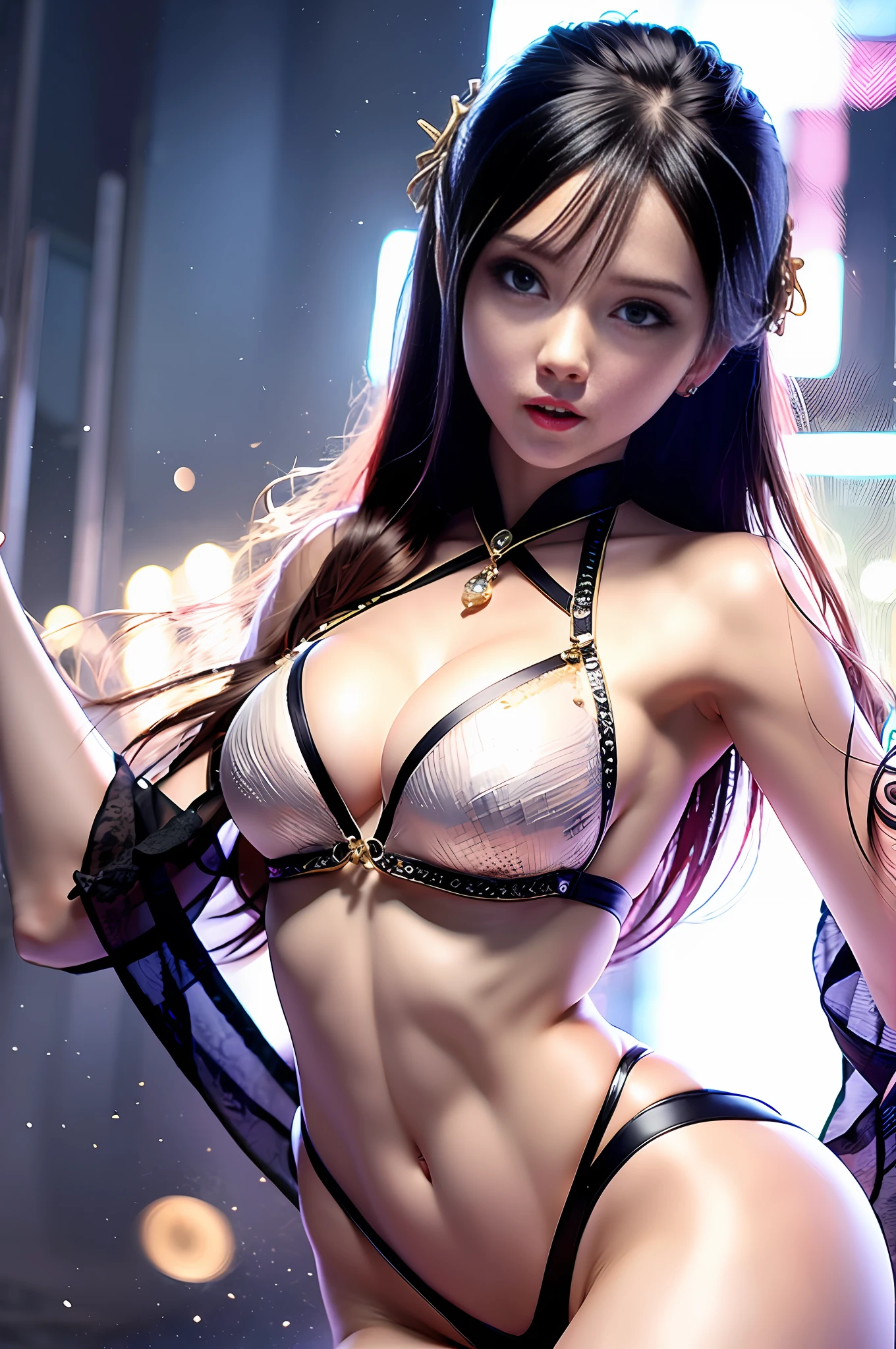 One woman, young thin gravure idol, tall, slim and elongated legs, one girl, thin waist and thick hips, good hips and long legs, very pale, physical: the smallest midriff ever, standing near the beach, tall and small,, Kana Hashimoto, surprisingly large bust , silk underwear