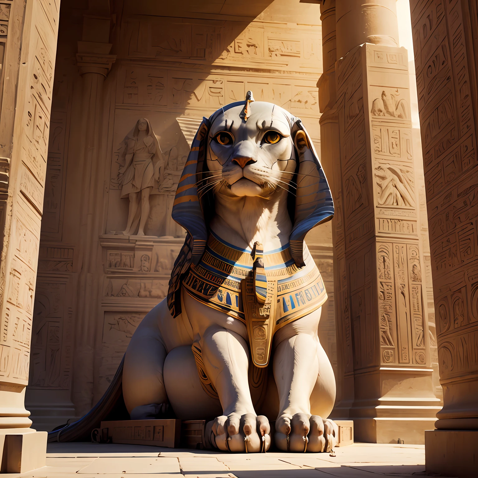 Ultra realistic photo of the Great Sphinx of Giza, with richness of detail and using all the historical database contained in the great network, bringing all the detail of the place and maintaining all the originality of the place, using reproduction quality in 4k and filters that bring quality to the image, which is faithfully reproduced