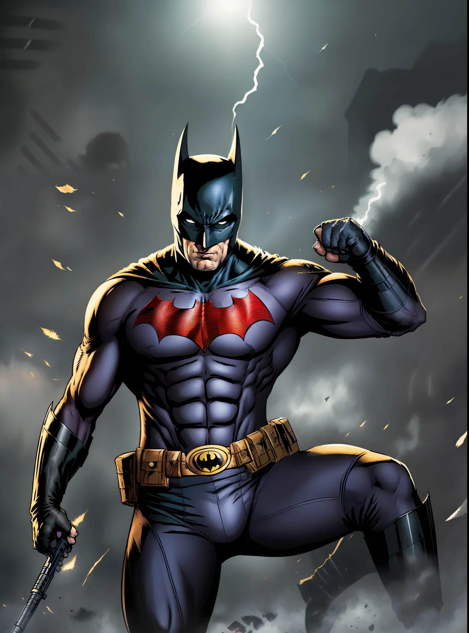 Batman fighting a battle against Ninjas from Japan and are from the Tokyo Yakuza Mafia